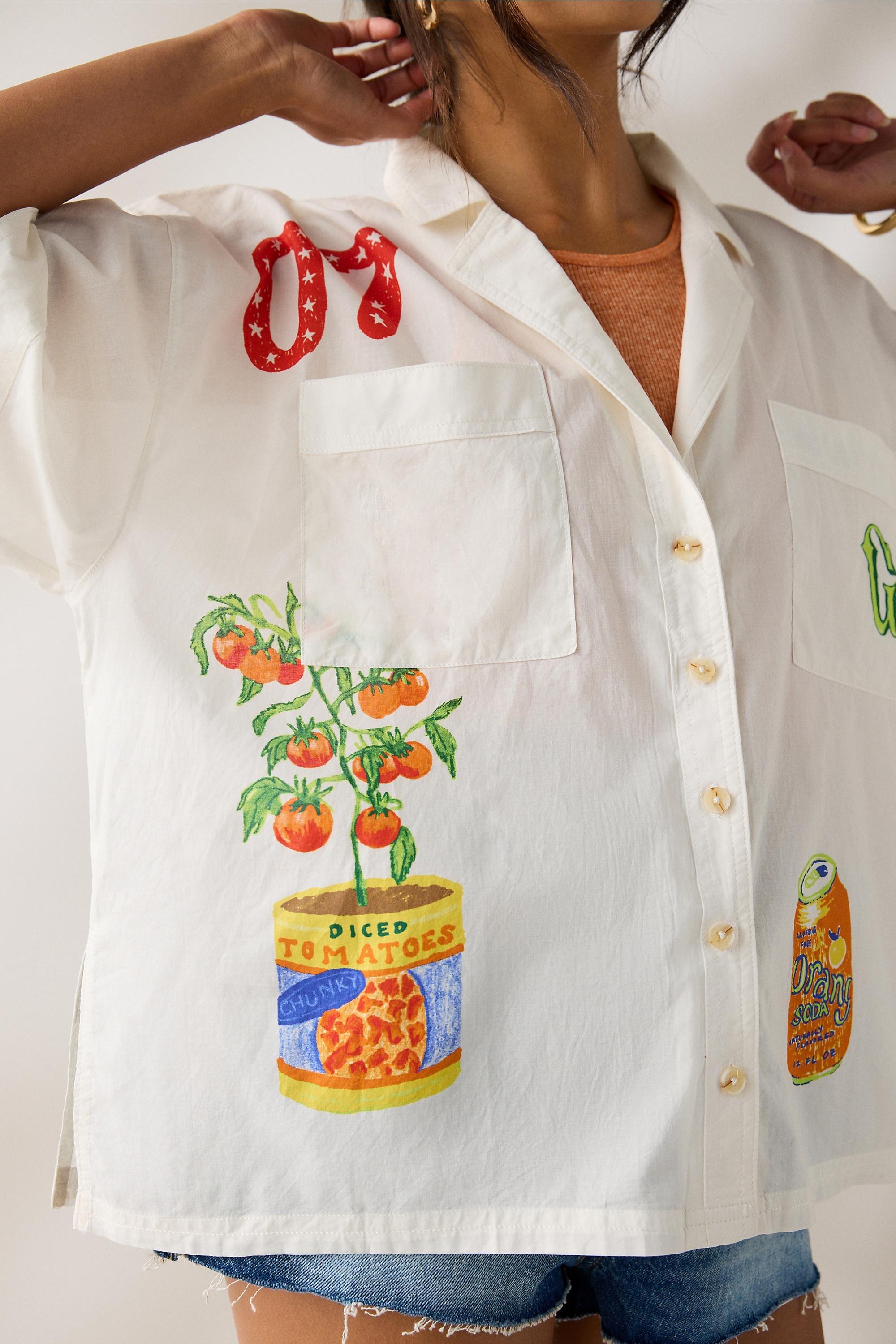 White Bdg Keepsake Souvenir Shirt, NEUTR MOT, medium