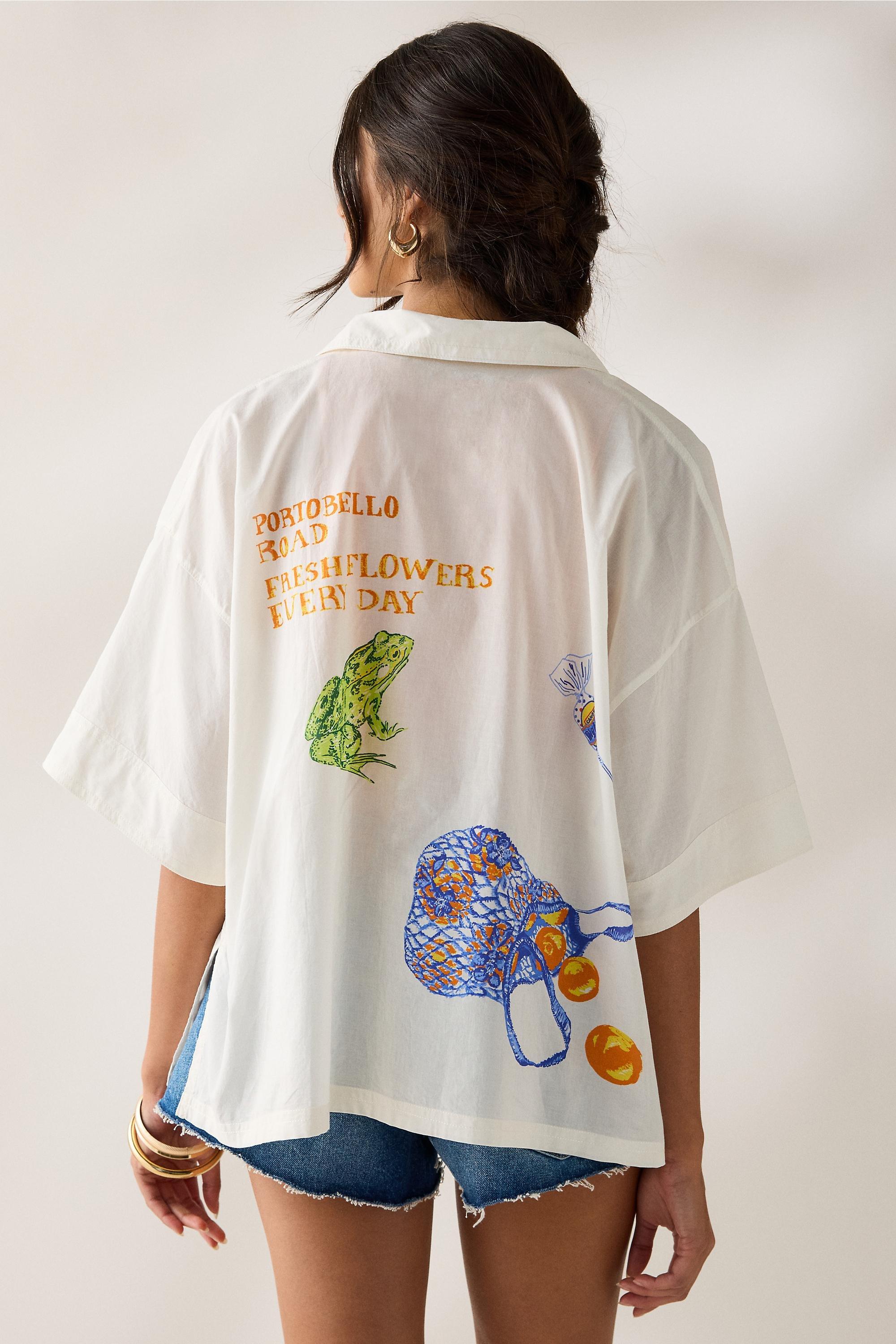 White Bdg Keepsake Souvenir Shirt, NEUTR MOT, large image number 4