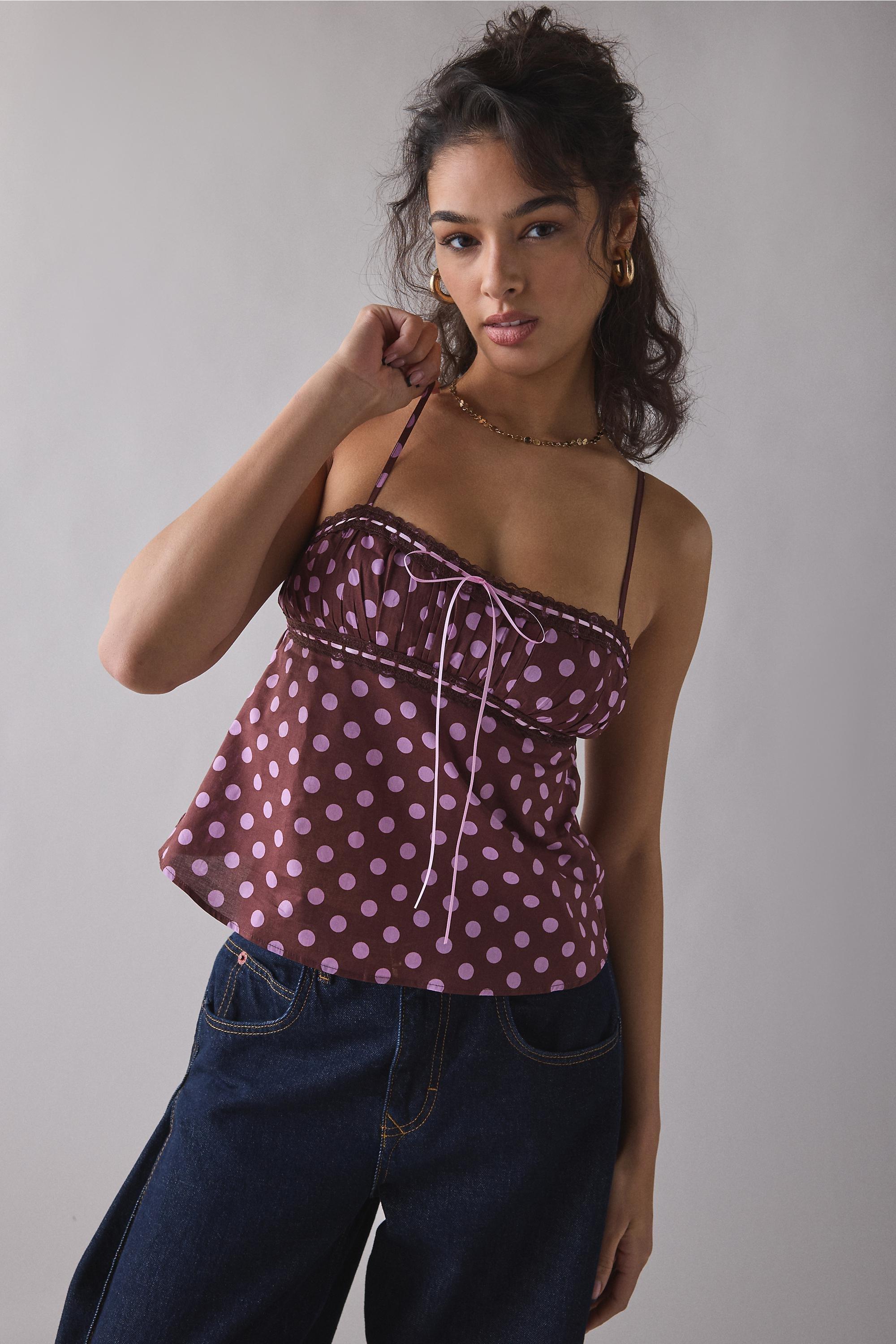 Brown Kimchi Blue Molly Tank Top, BRN MOTIF, large image number 3