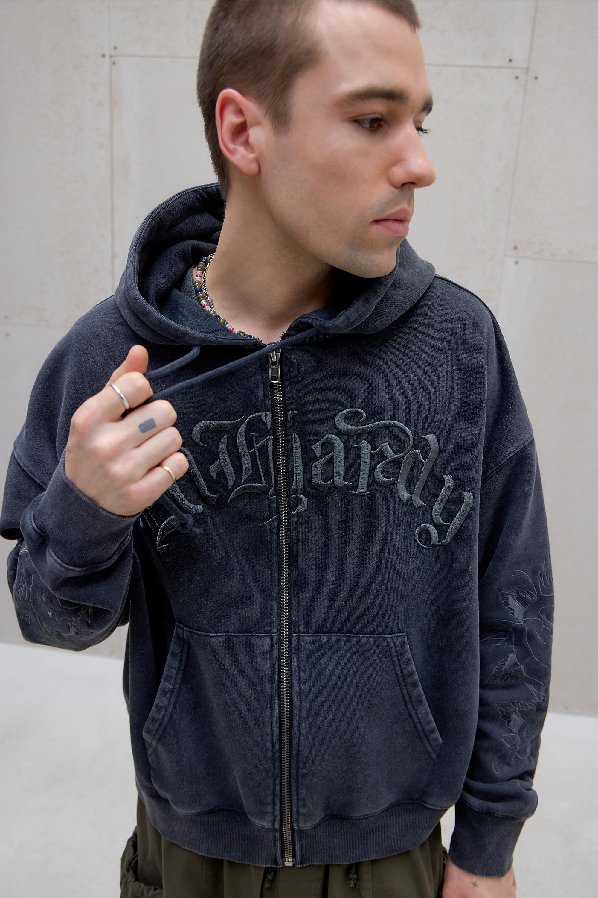 Ed Hardy Uo Exclusive Tiger Hoodie, Black, BLK, large image number 2