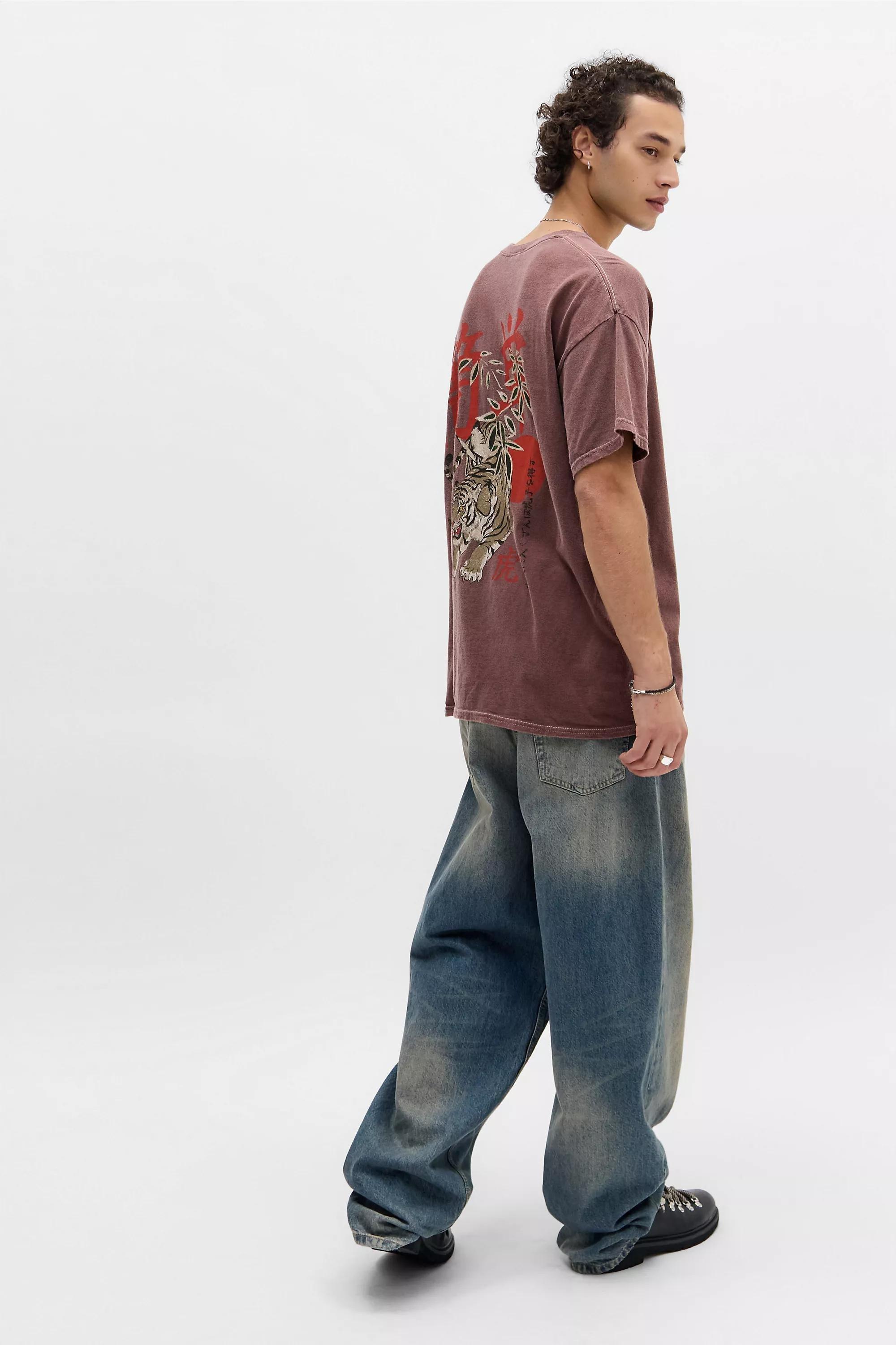 Brown Uo Printed T-Shirt, BRN, large image number 3