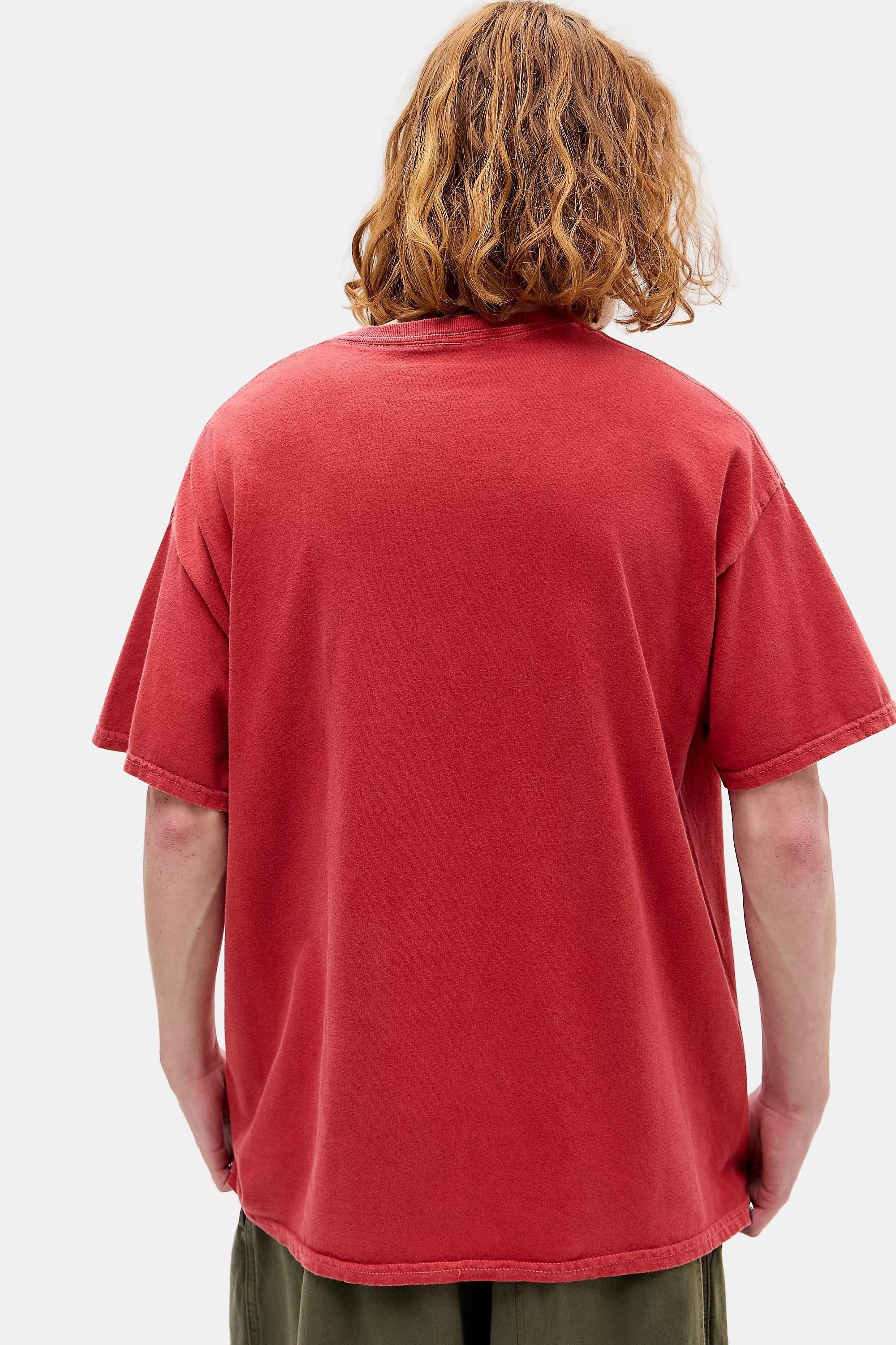 Red Uo Red Elephant Embroidered T-Shirt, RED, large image number 3