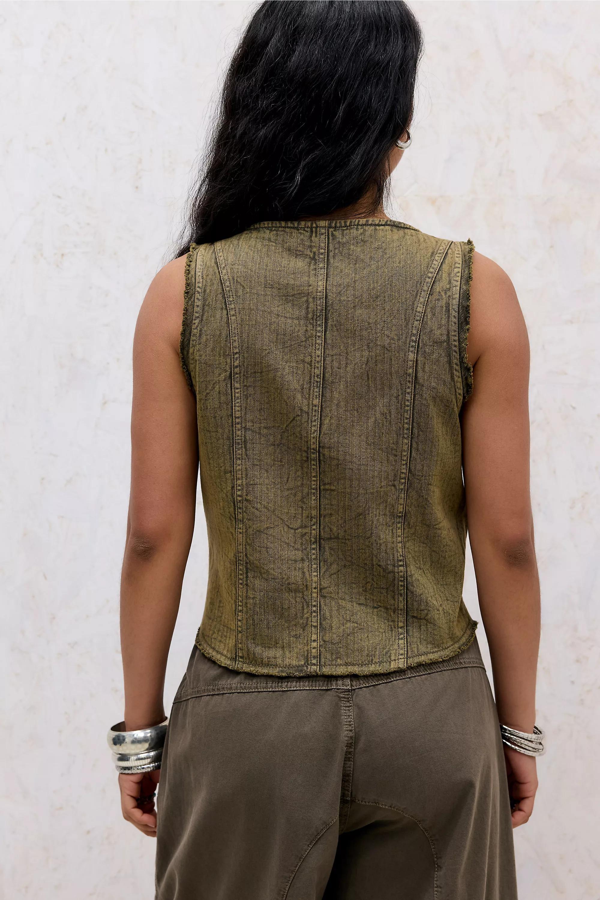 Green Kimchi Blue Megan Military Top, GRN, large image number 4