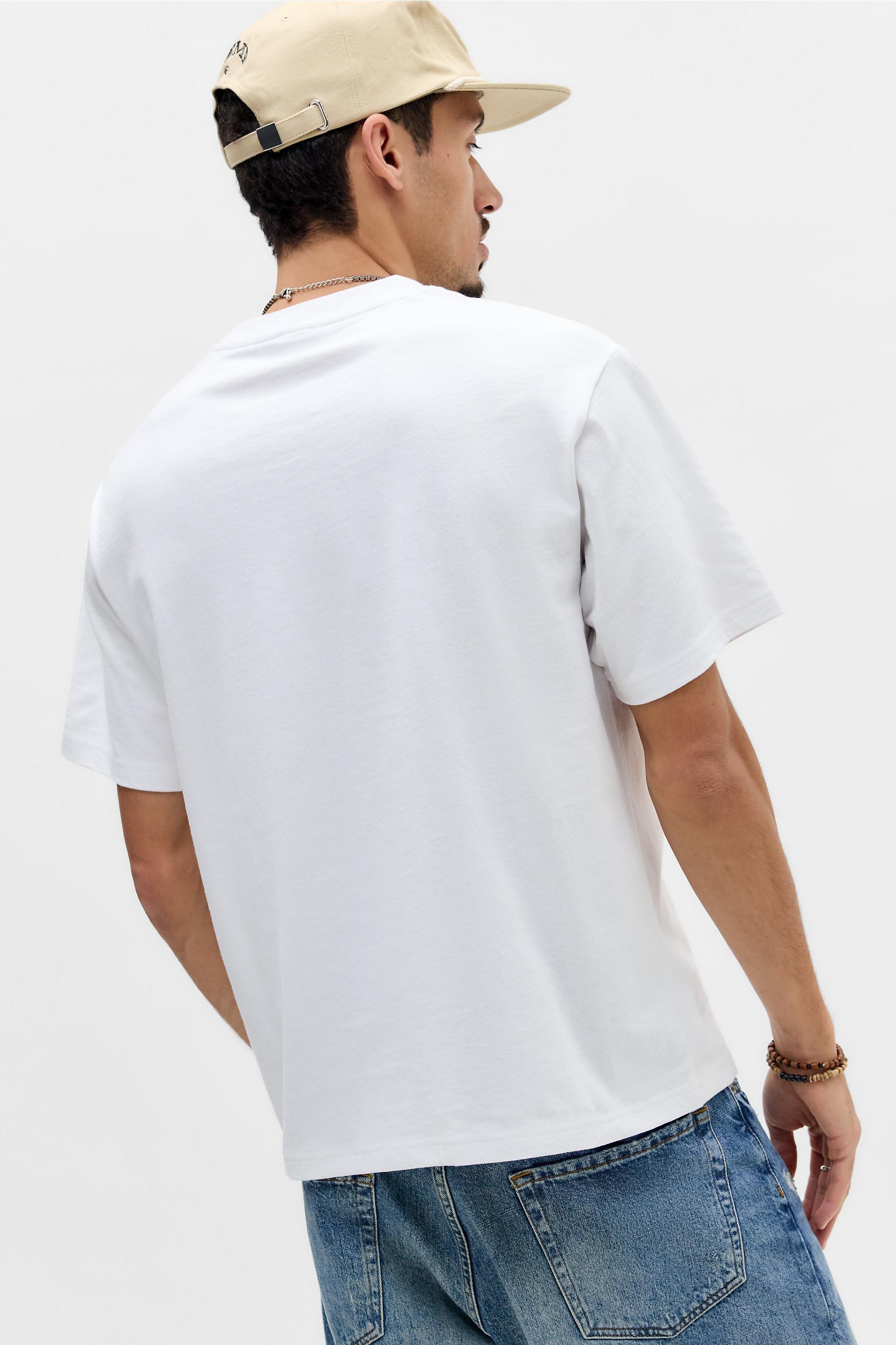 White Uo White Short Sleeve Skate T-Shirt, WHT, large image number 3