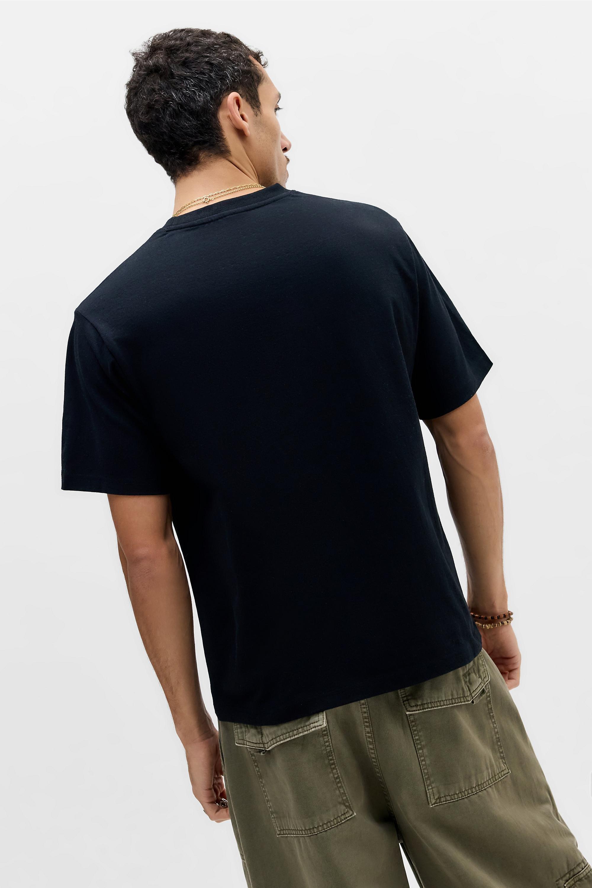 Black UO Black Short Sleeve Skate T-Shirt, BLK, large image number 3