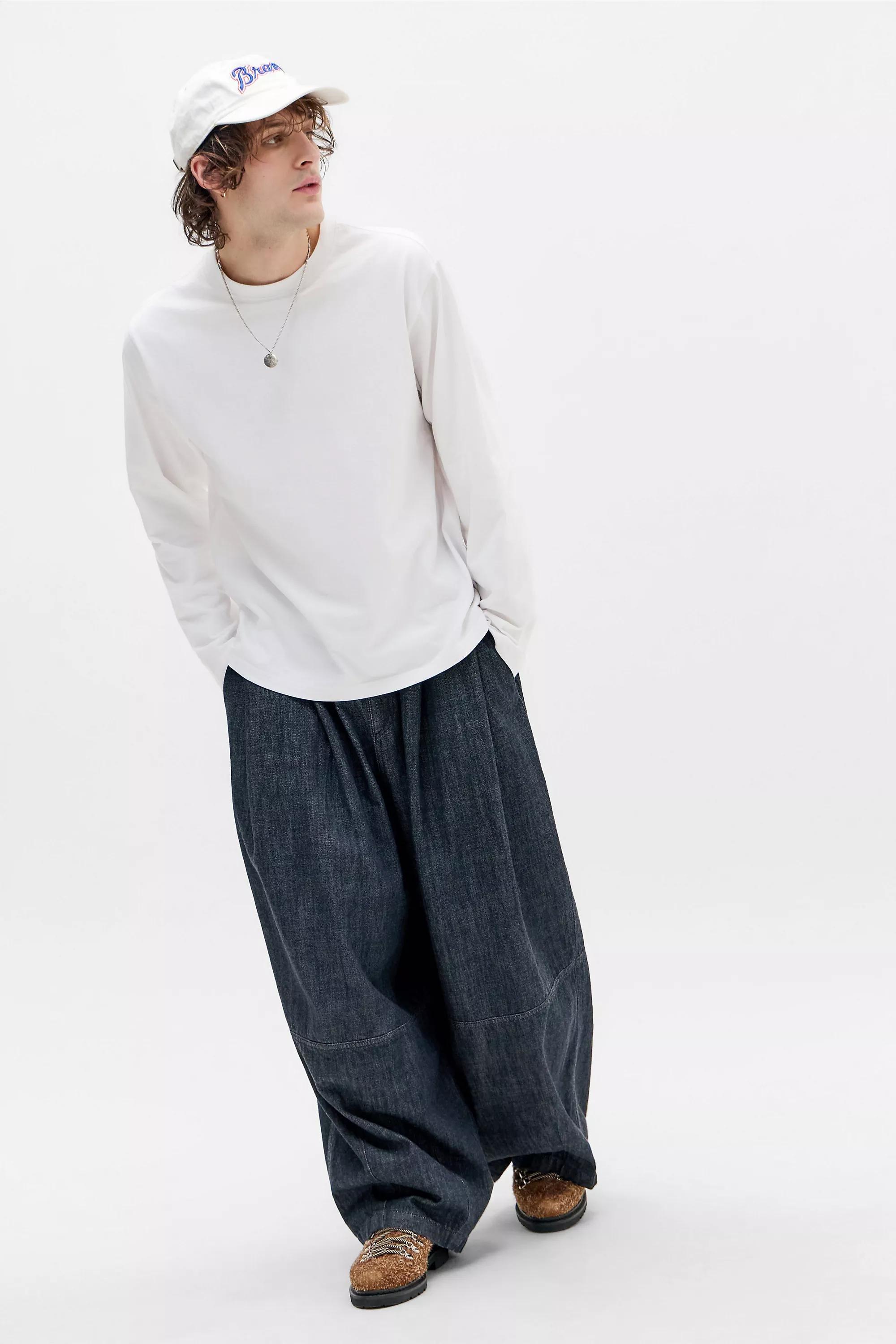 White Uo White Long Sleeve Skate T-Shirt, WHT, large image number 2