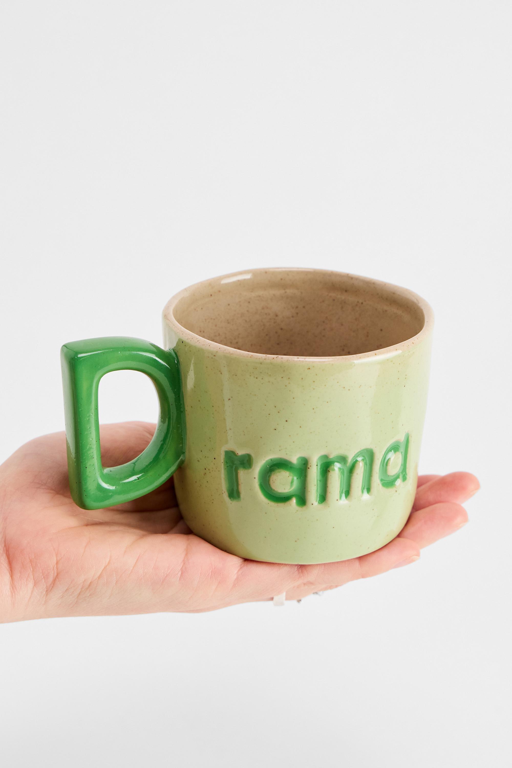 Green Drama Alphabet Mug, GRN, medium