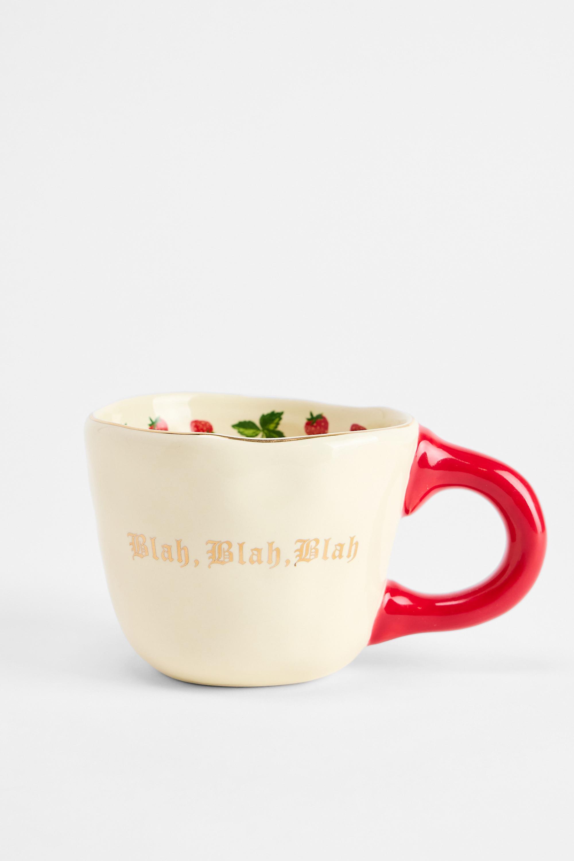 RED Blah Blah Strawberry Mug, RED, large image number 0