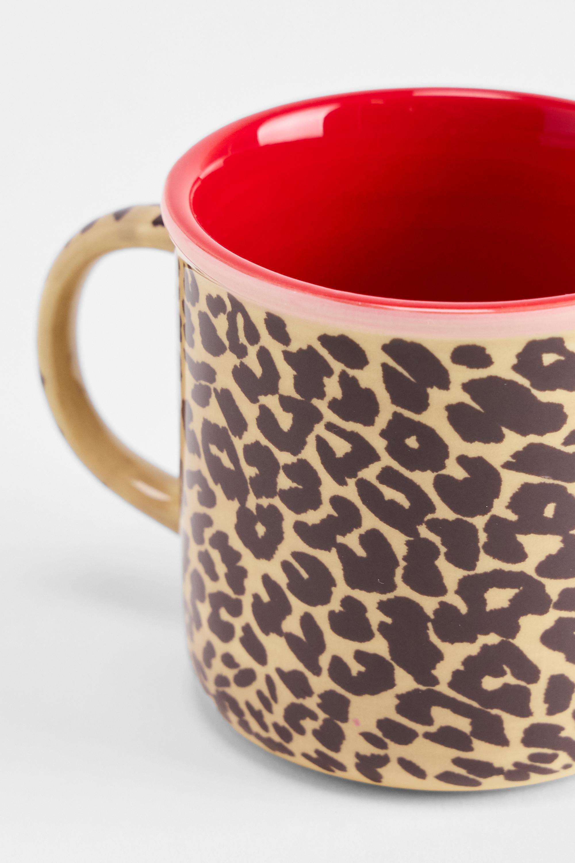 BROWN Leopard Print Micro Camping Mug, BRN, large image number 5