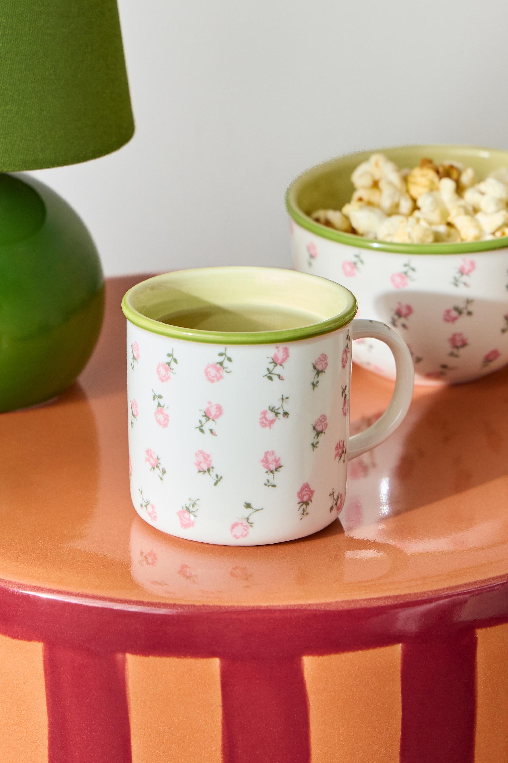 Pink Micro Rosebud Camping Mug, PINK, medium