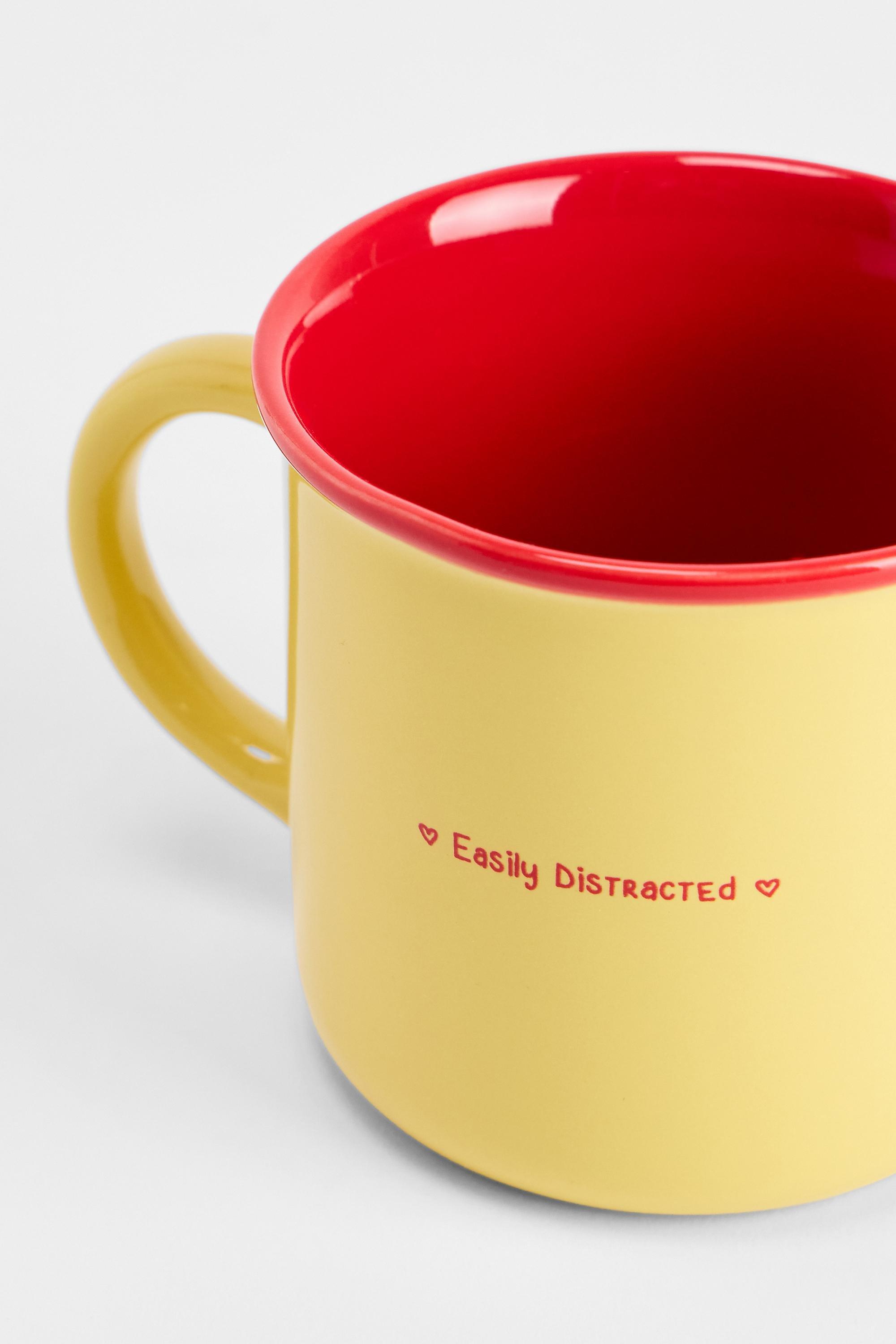 Yellow Easily Distracted Camping Mug, YEL, large image number 1