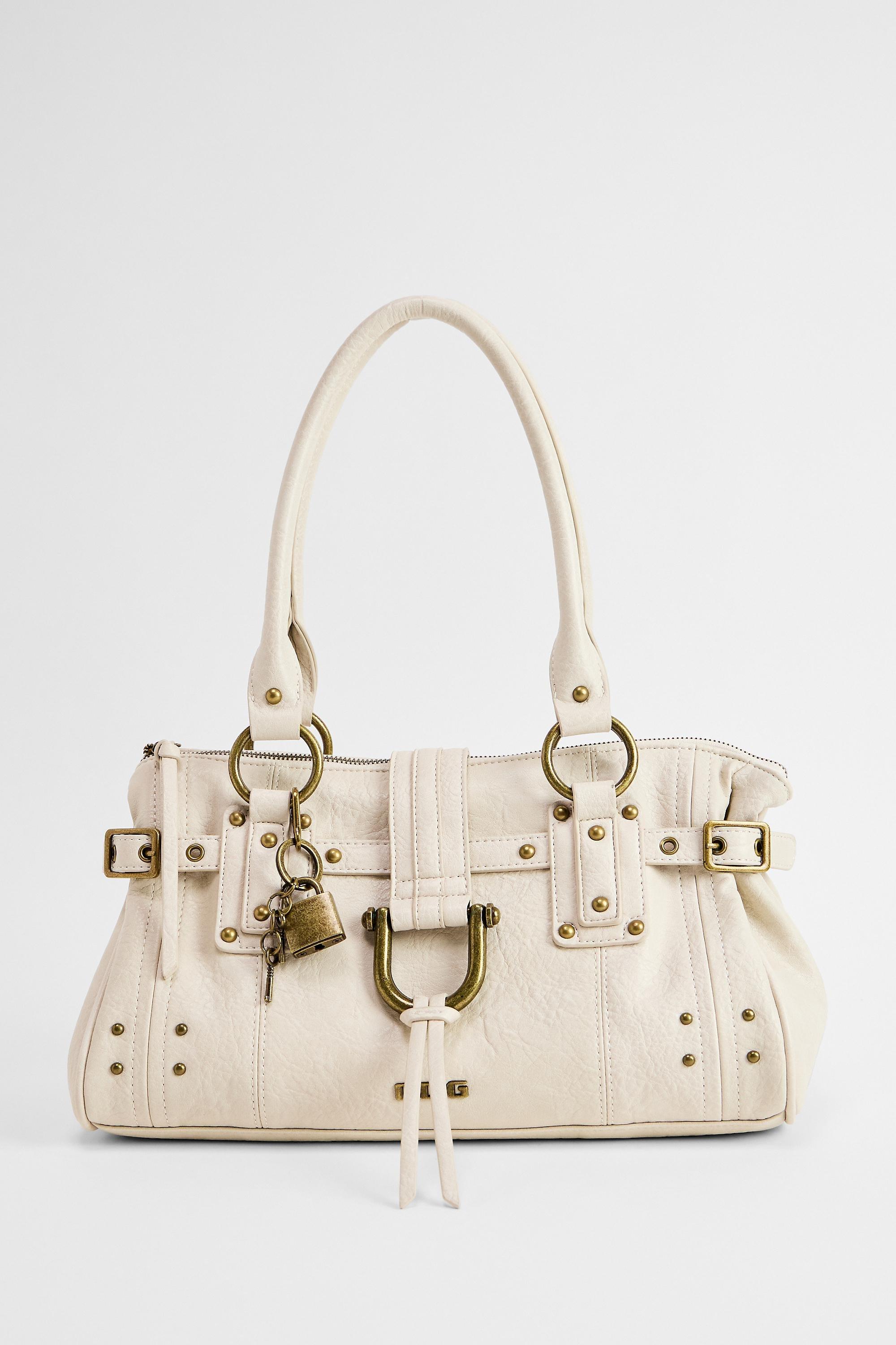 Cream Bdg Karlie Lock Shoulder Bag, CREME, large image number 0
