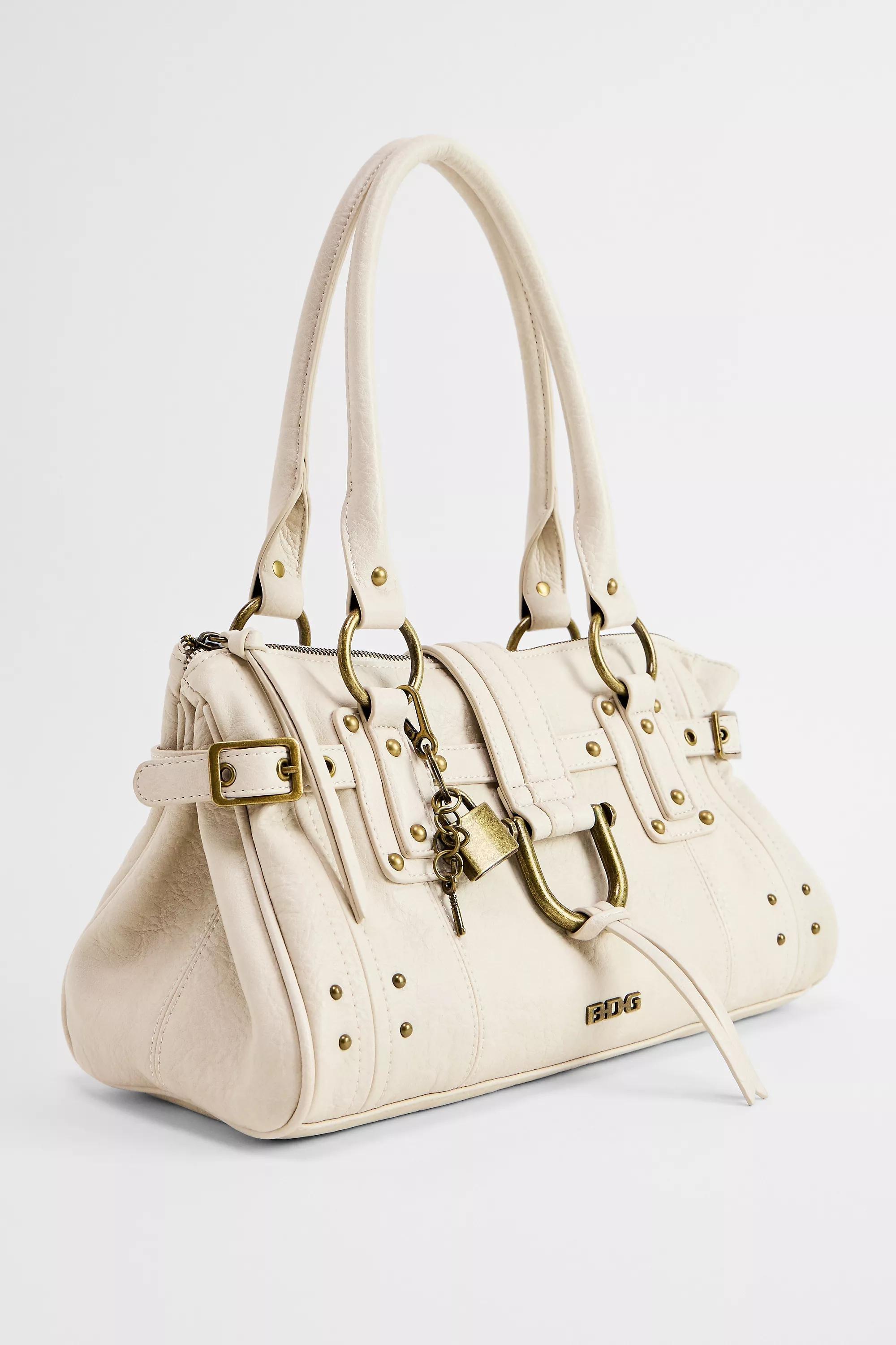 Cream Bdg Karlie Lock Shoulder Bag, CREME, large image number 4
