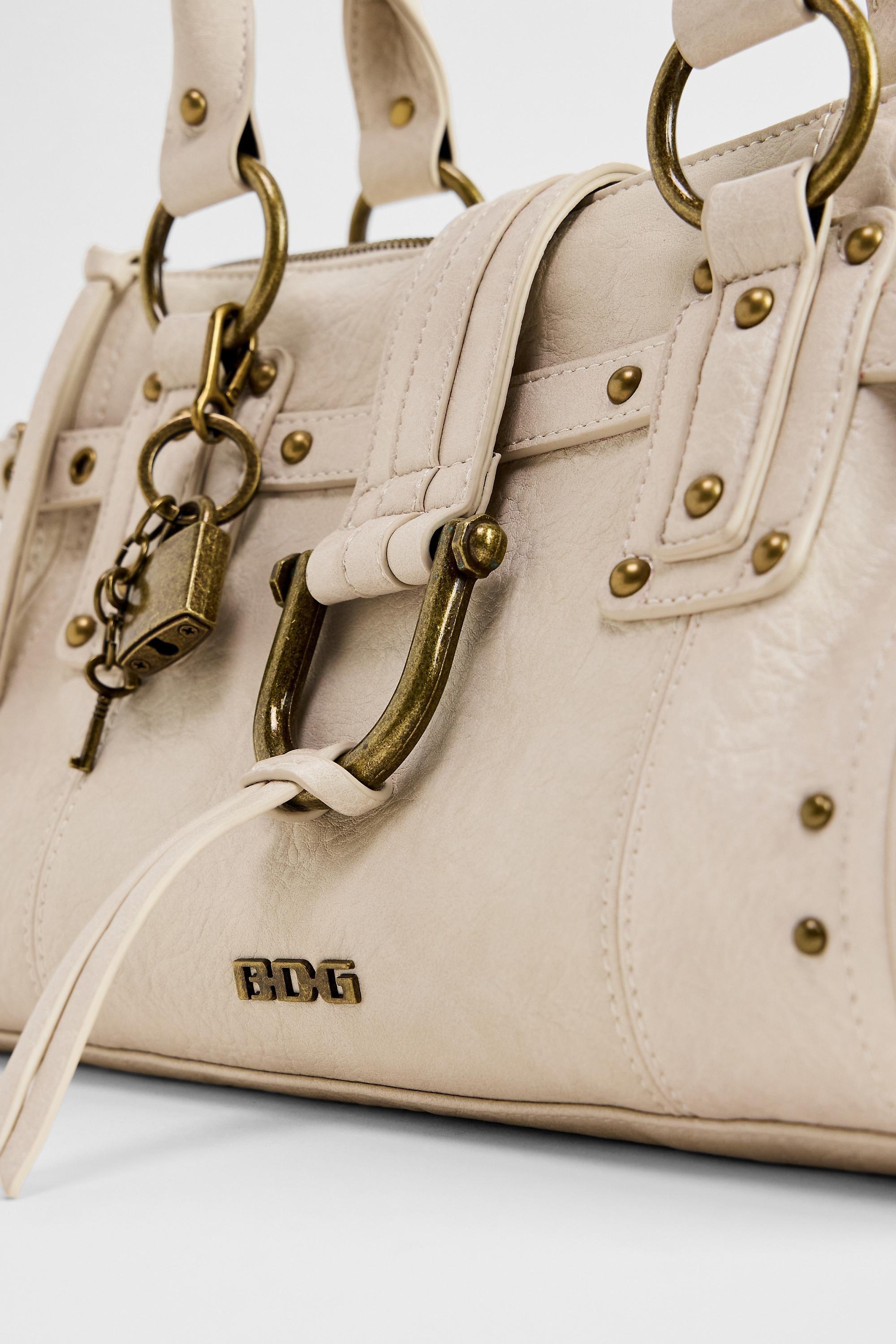 Cream Bdg Karlie Lock Shoulder Bag, CREME, large image number 5