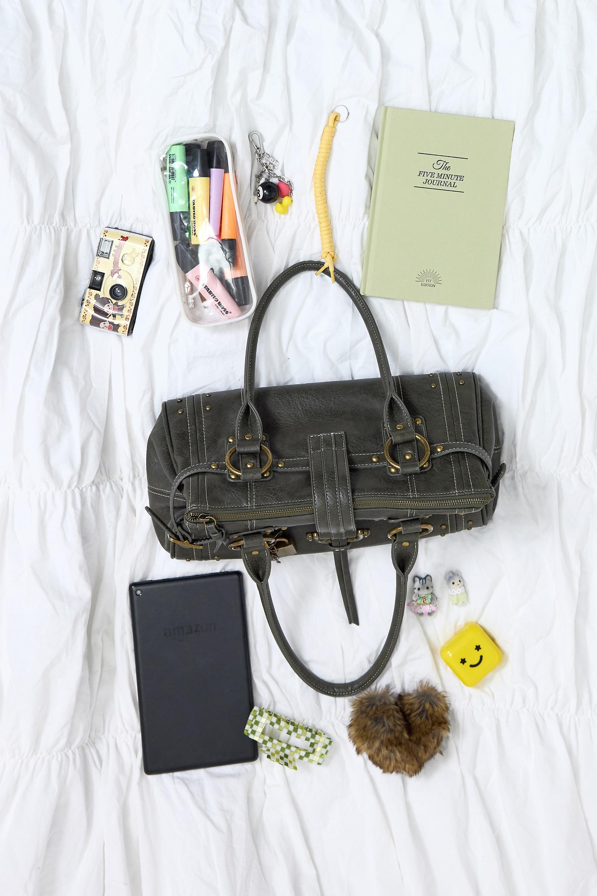 Khaki Bdg Karlie Lock Shoulder Bag, KHAKI, large image number 1