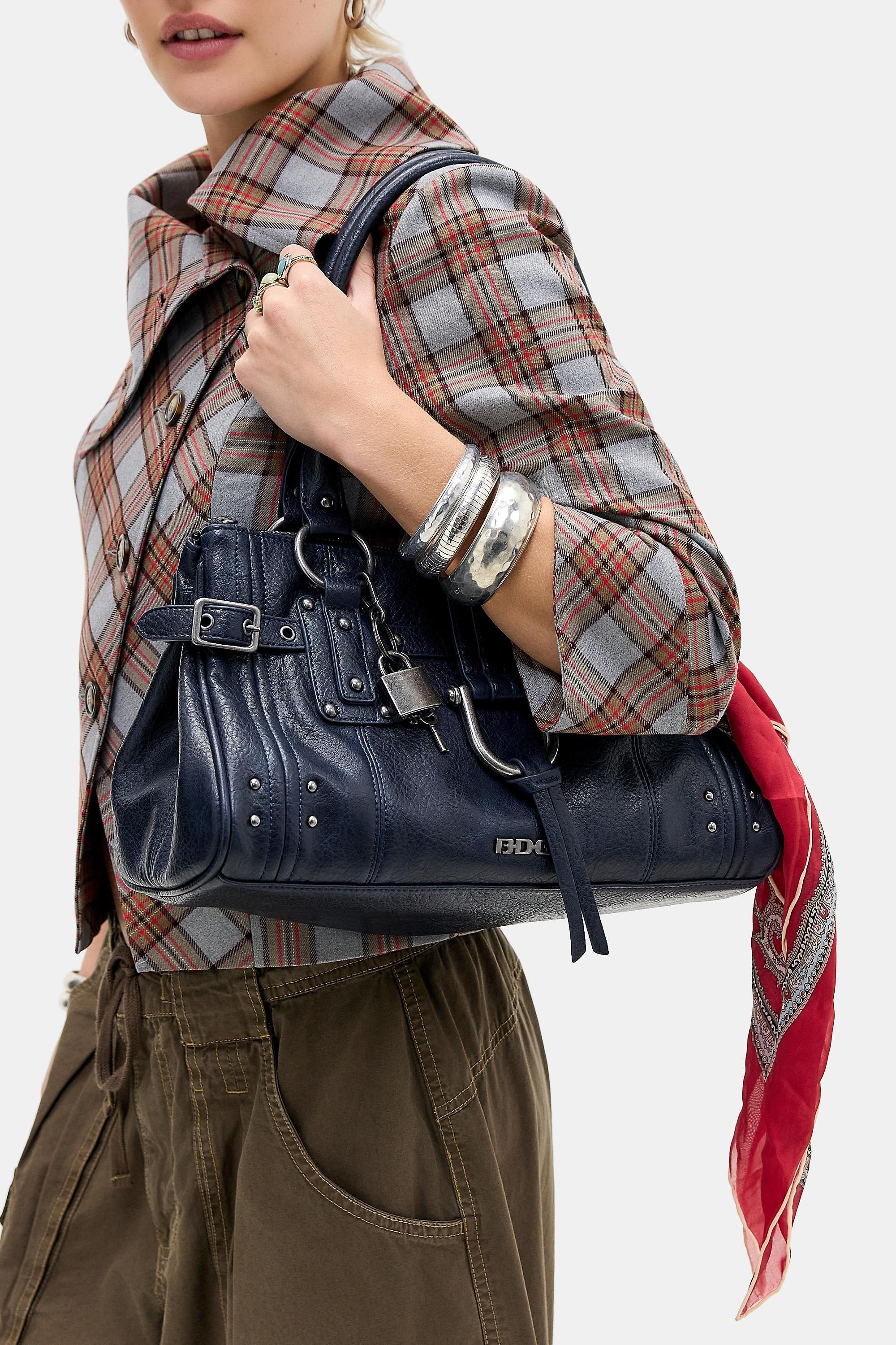 Blue Bdg Karlie Lock Shoulder Bag, NAVY, large image number 0