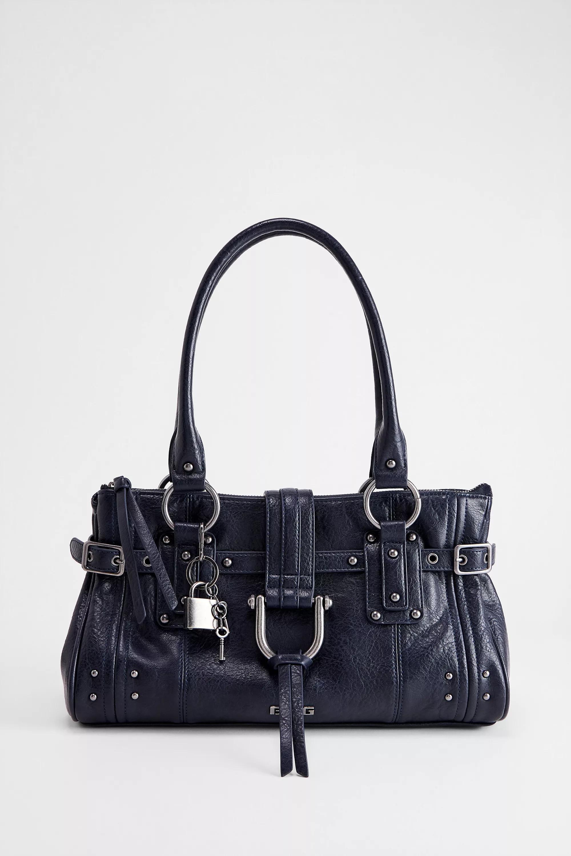 Blue Bdg Karlie Lock Shoulder Bag, NAVY, medium