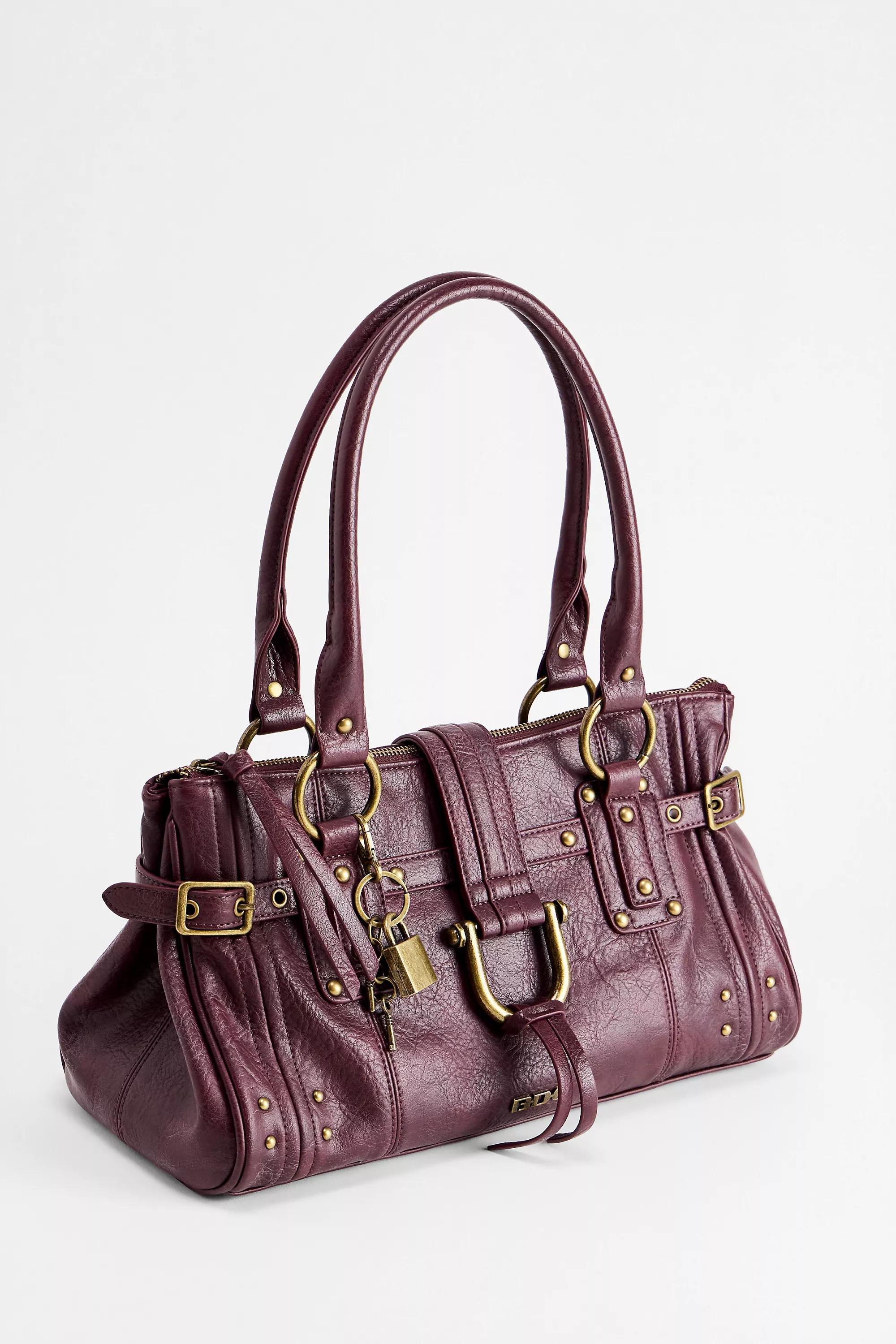 WINE BDG Karlie Lock Shoulder Bag, WINE, large image number 3