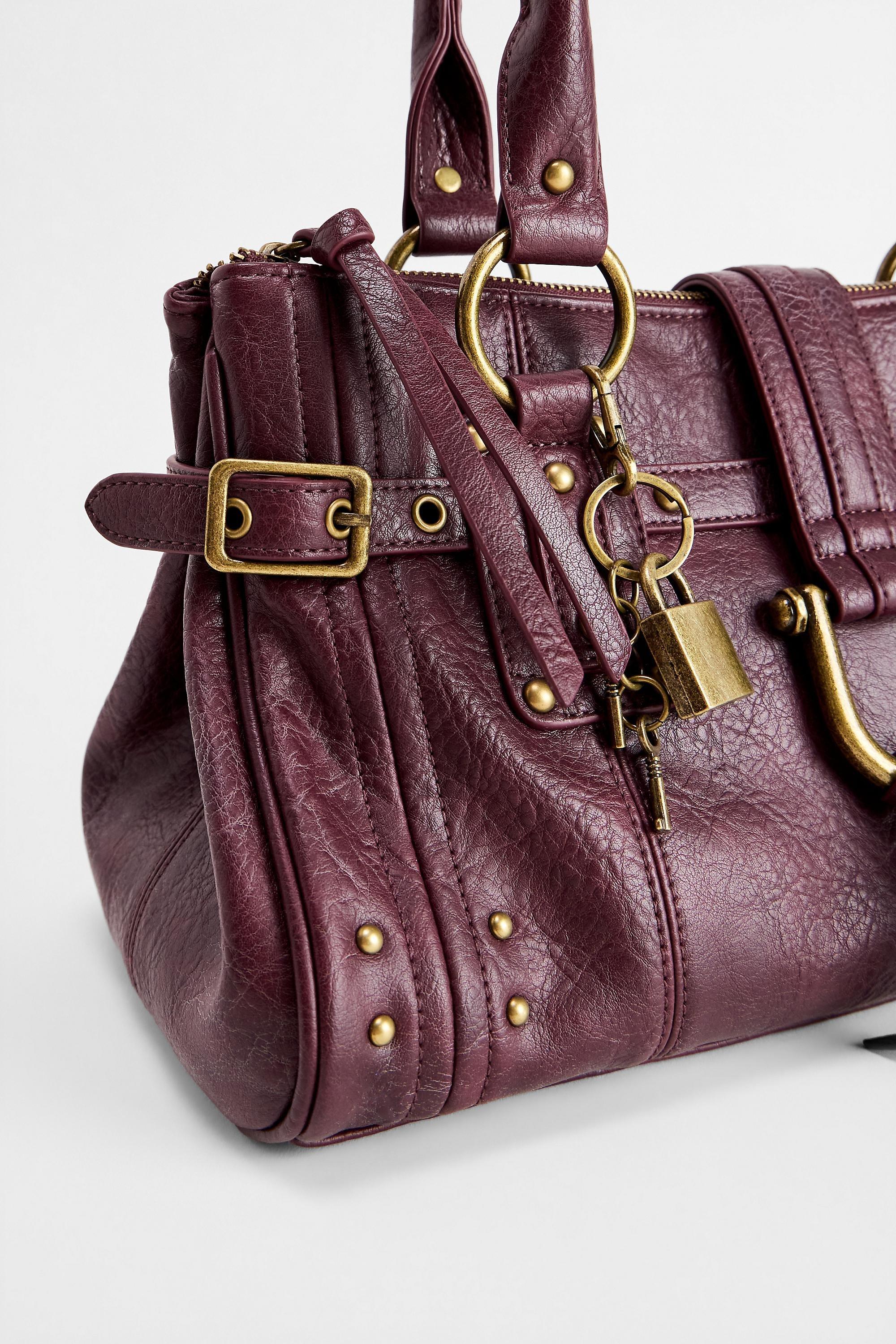 WINE BDG Karlie Lock Shoulder Bag, WINE, large image number 4