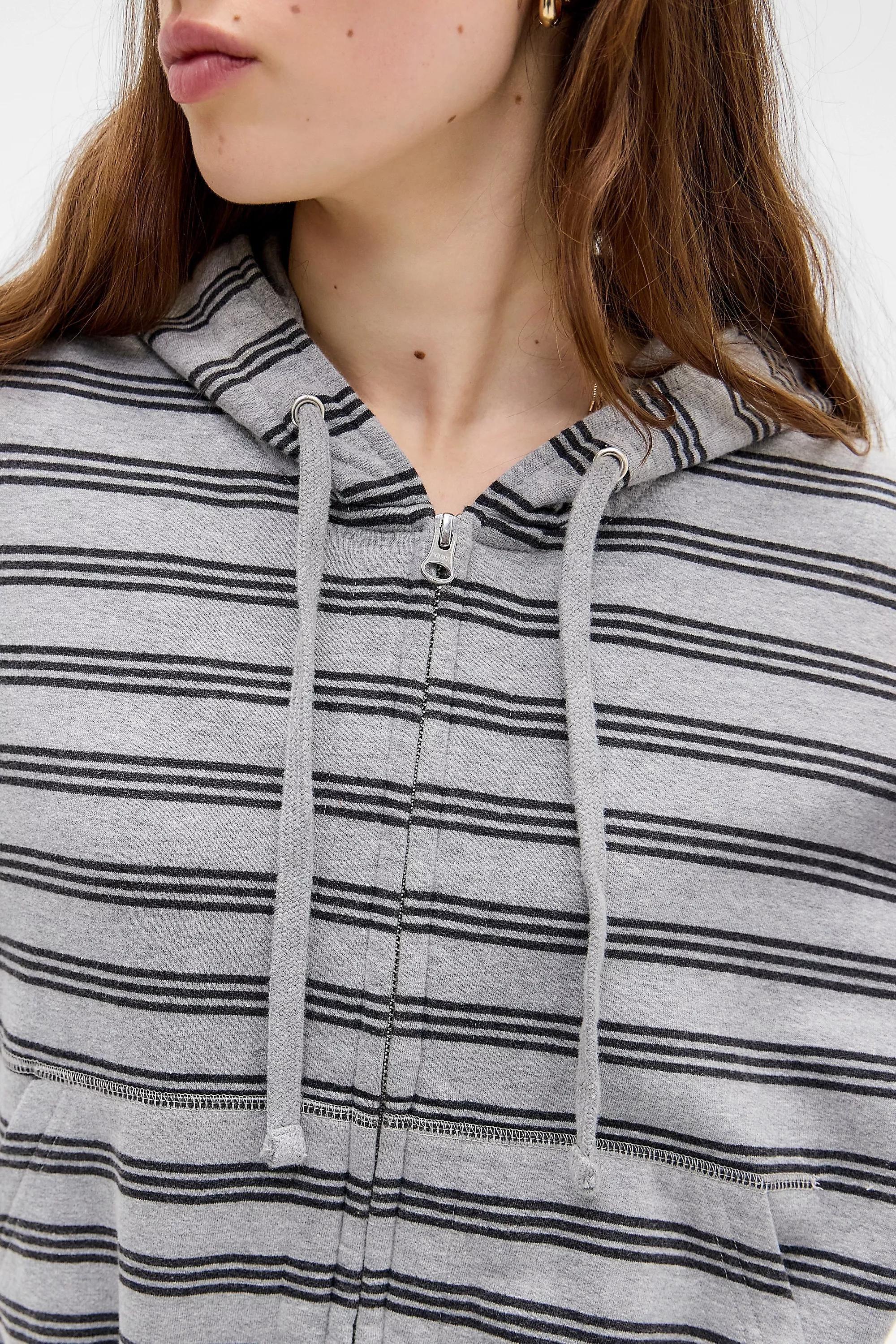 Grey Bdg Easy Stripe Hoodie, GR MOTIF, large image number 2