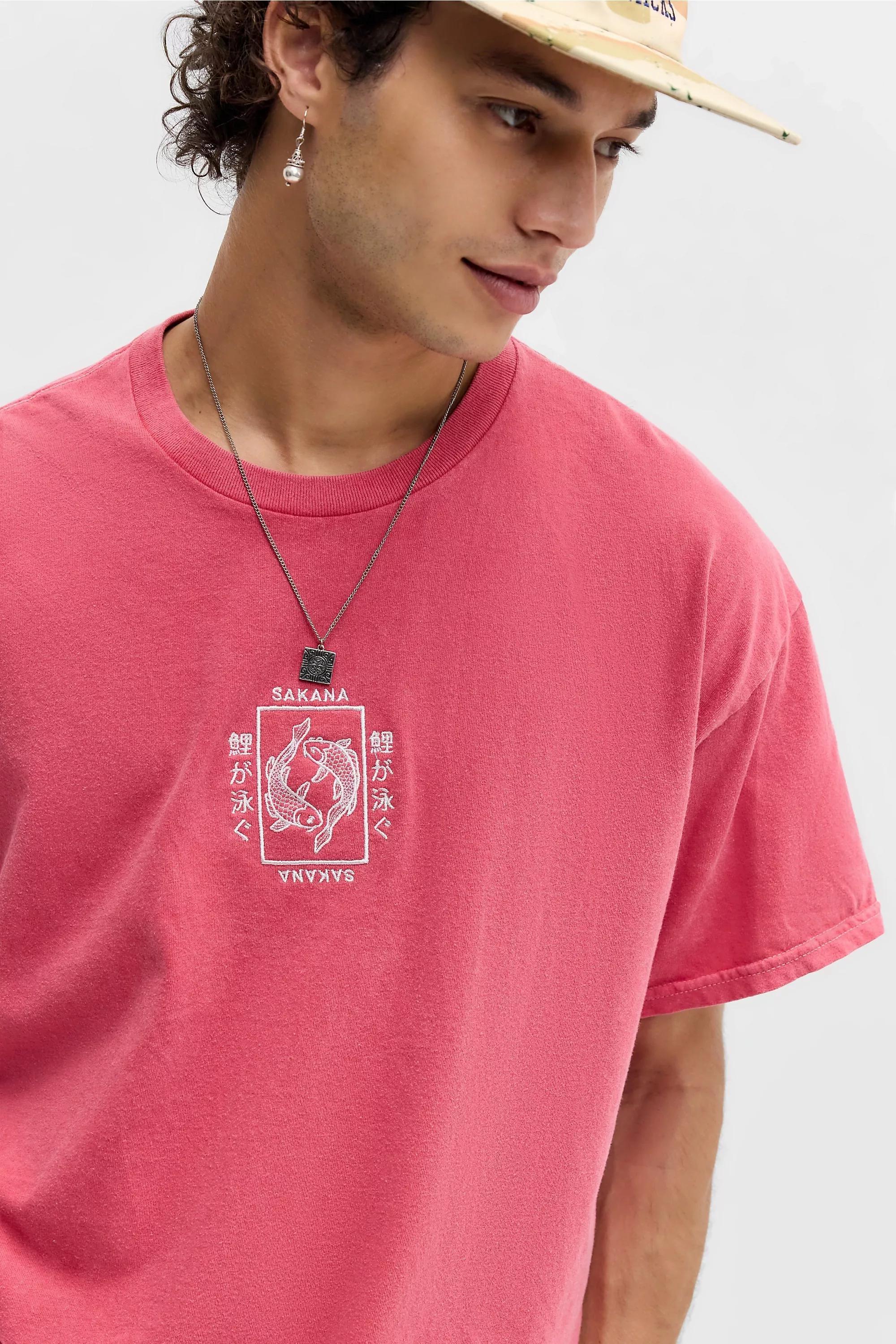 Red Uo Red Sakana T-Shirt, RED, large image number 1