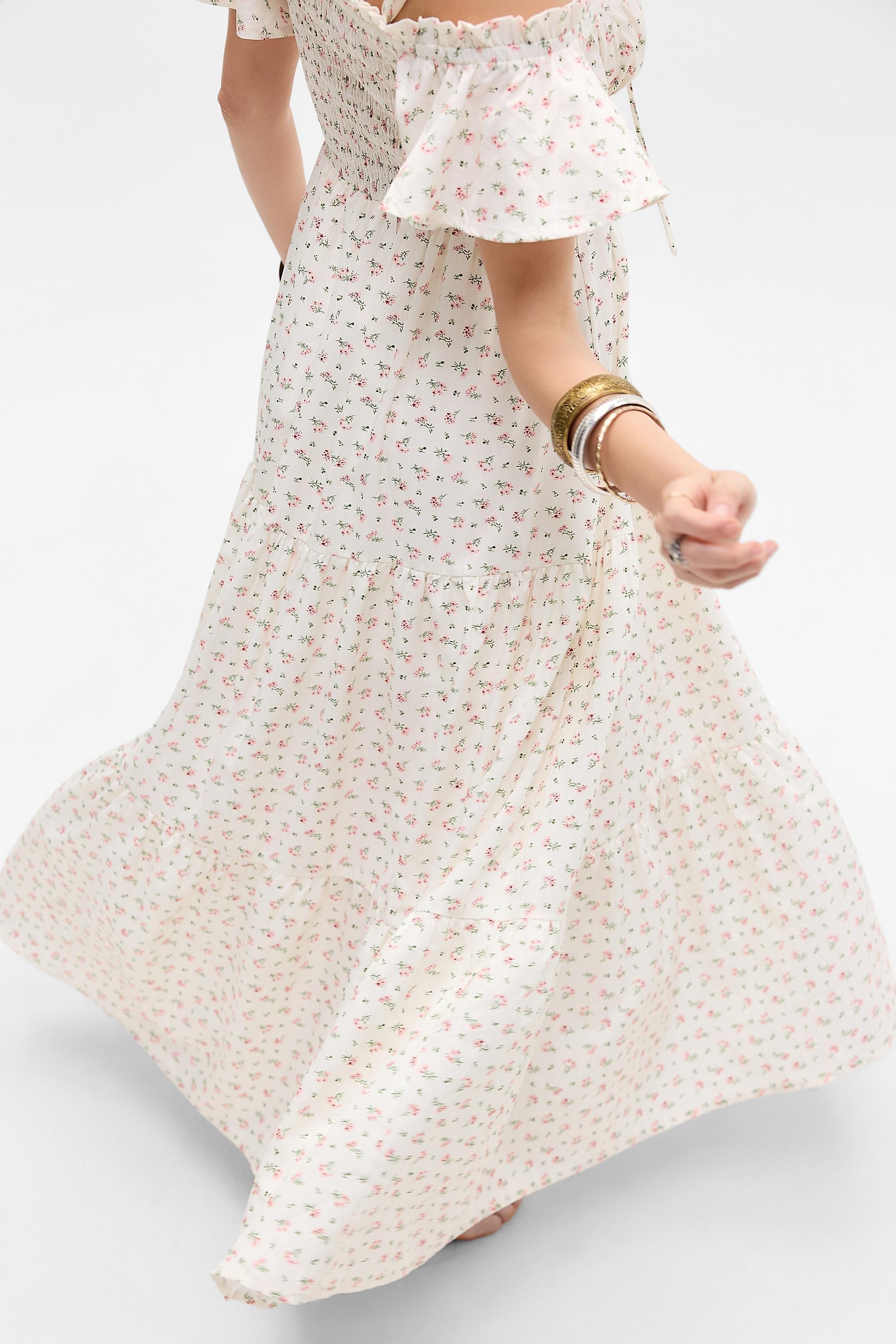 White Kiss The Sky Uo Rose Maxi Dress, WHT, large image number 3