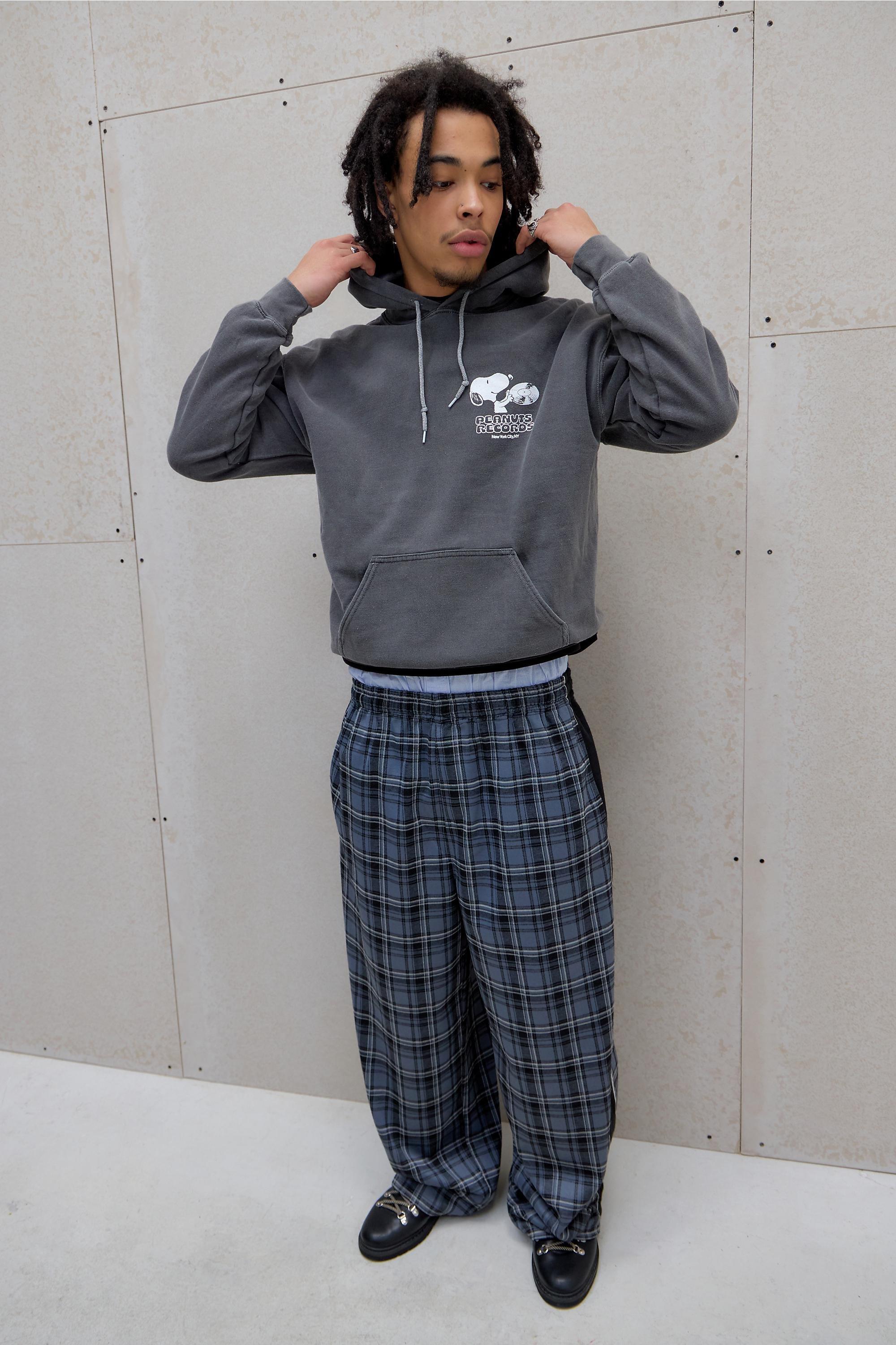 Black Uo Peanuts Record Hoodie, BLK, medium