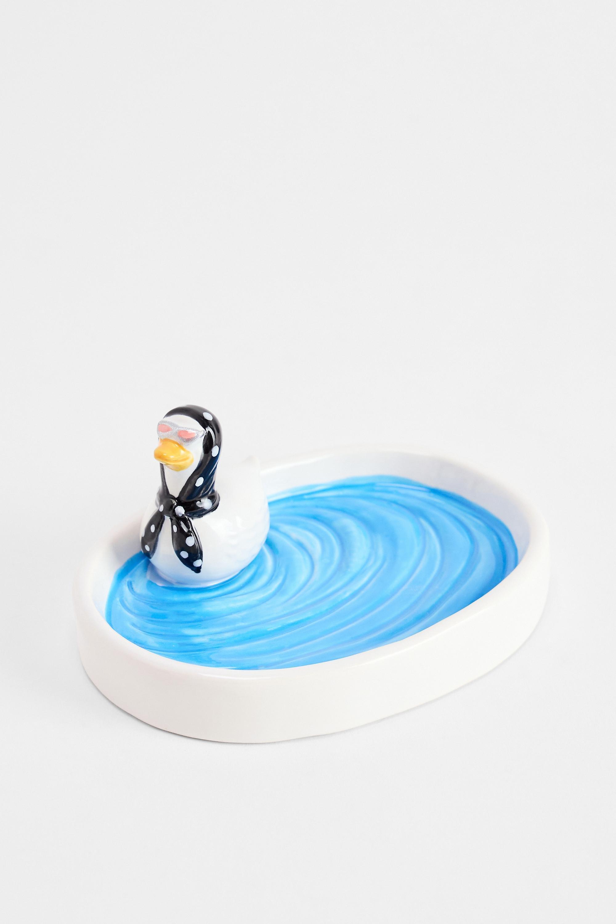 White Silly Goose Soap Dish, WHT, large image number 4