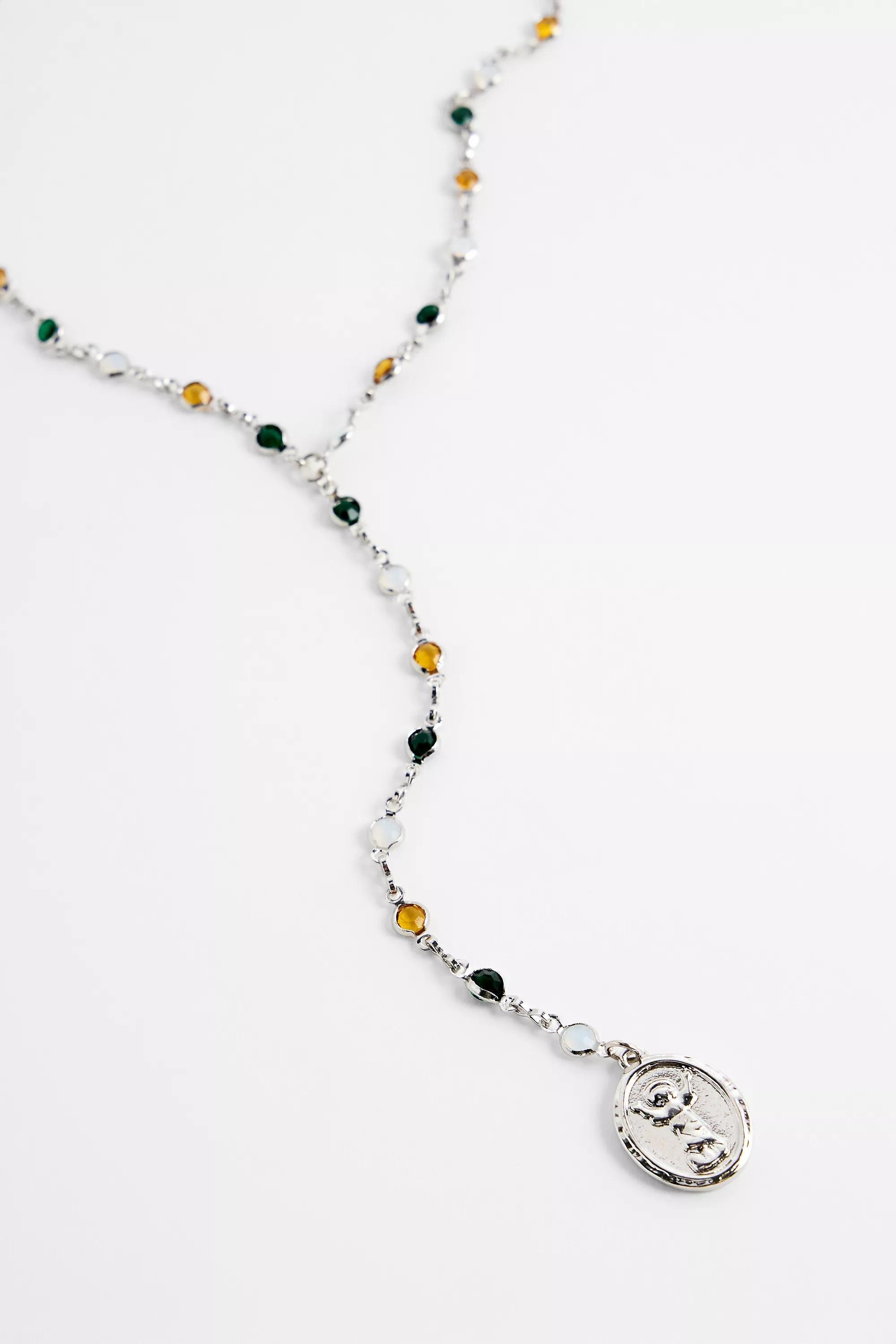 Silver Silence + Noise Gemstone Lariat Necklace, SLVR, large image number 1