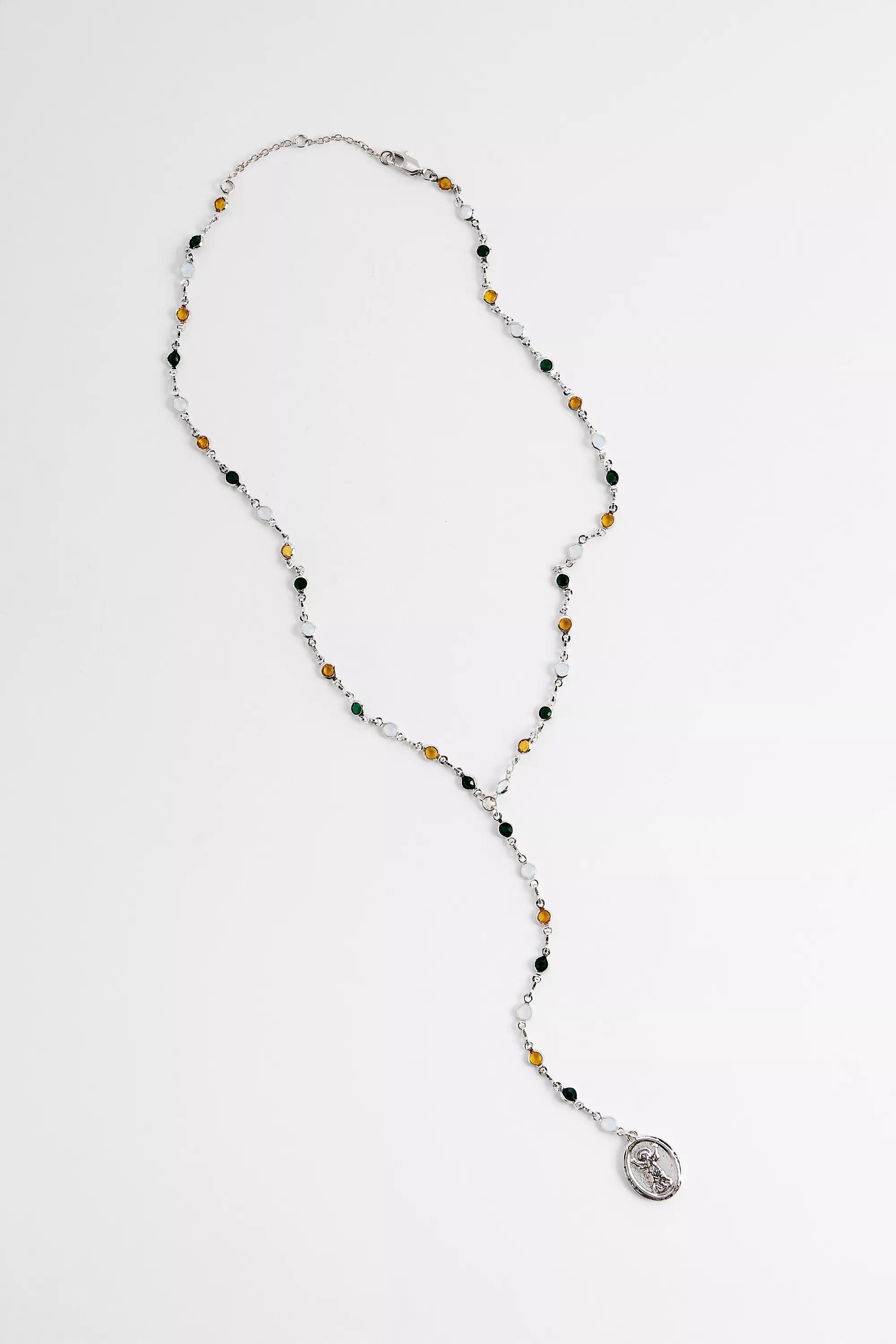 Silver Silence + Noise Gemstone Lariat Necklace, SLVR, large image number 2