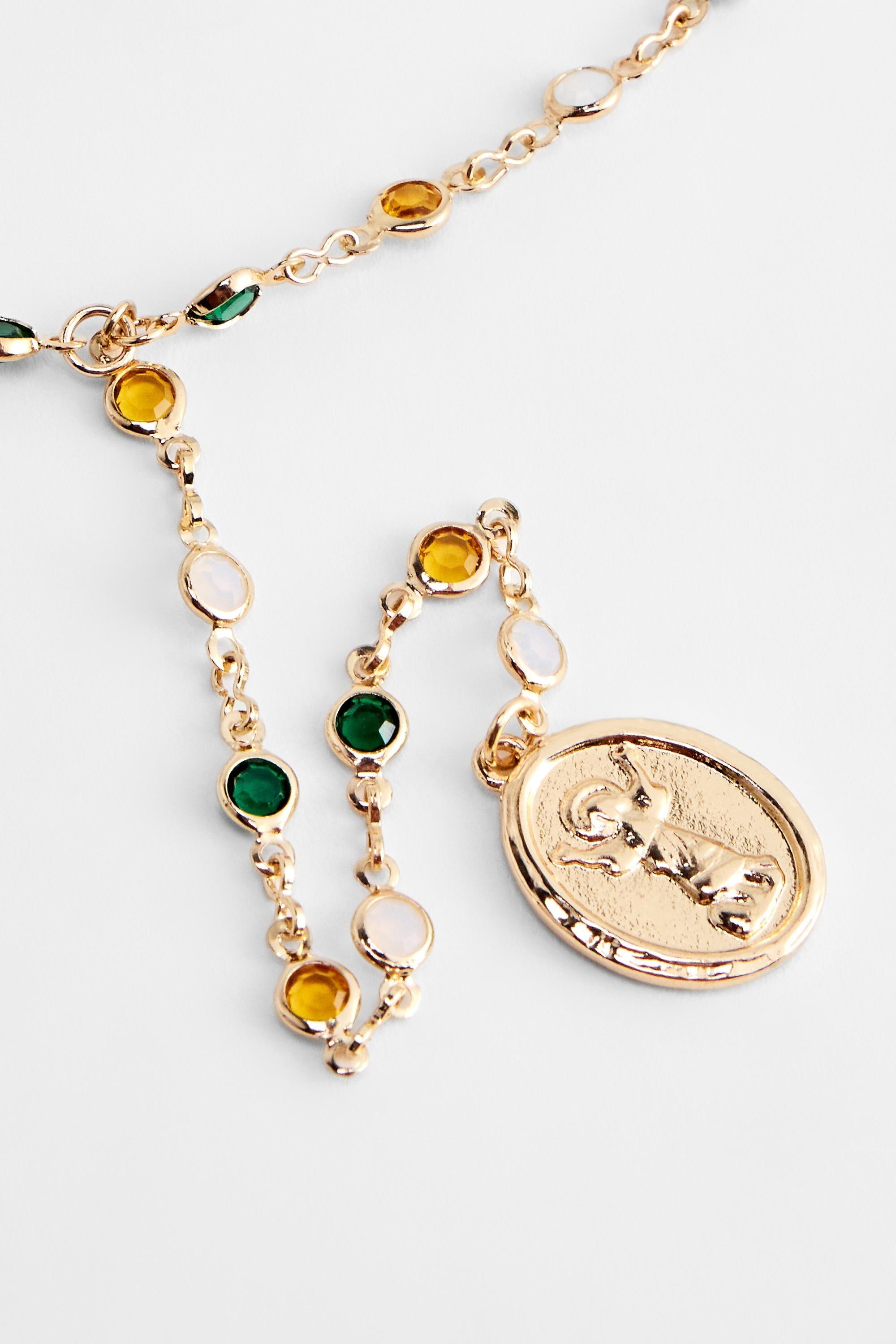 Gold Silence + Noise Gemstone Lariat Necklace, GOLD, large image number 2