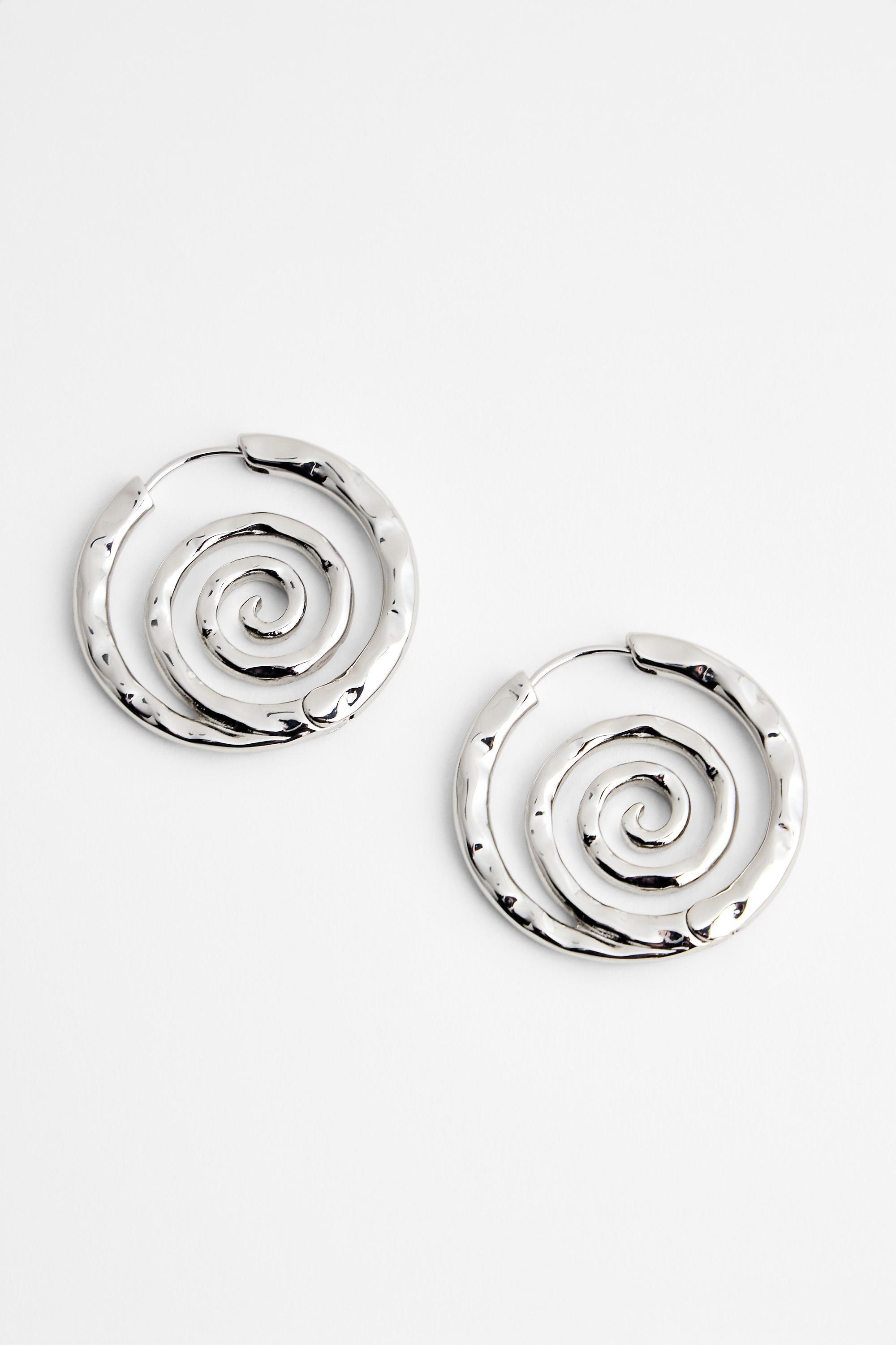 Silver Swirl Earrings, SLVR, large image number 1