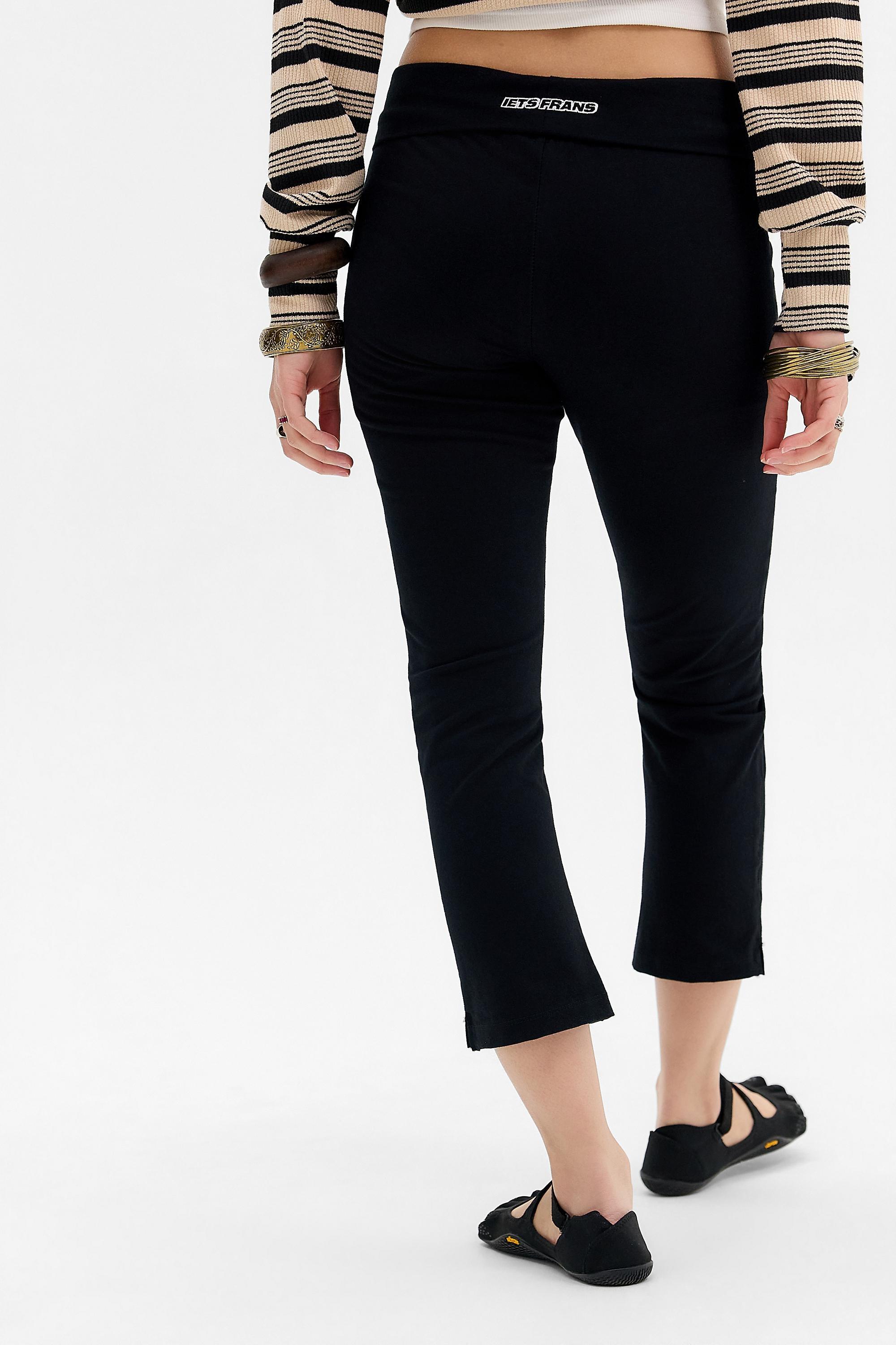 Black iets frans... Kali Fold over Capri Trousers, BLK, large image number 3