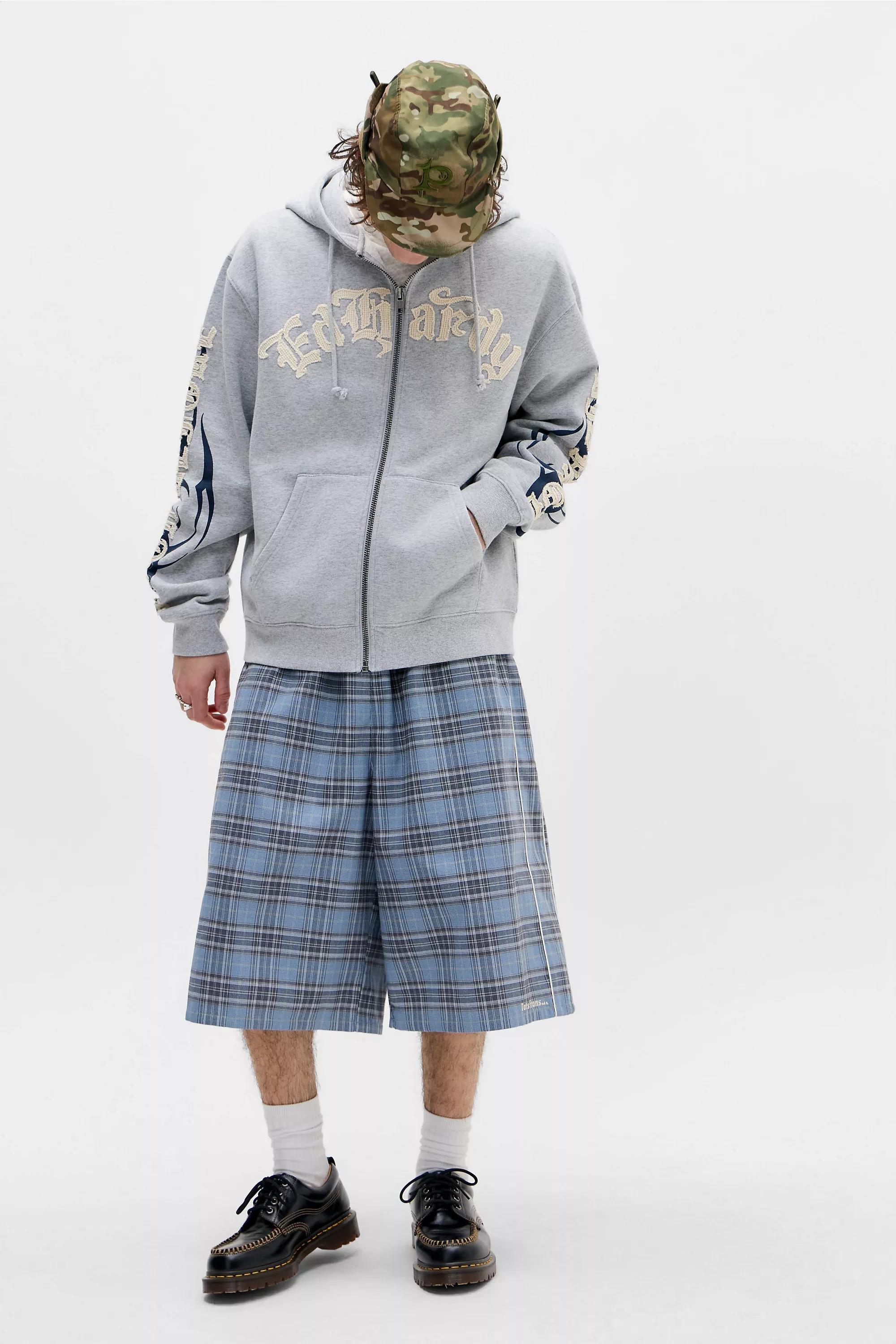 Grey Ed Hardy Grey Marl Applique Tattoo Hoodie, GREY, large image number 2