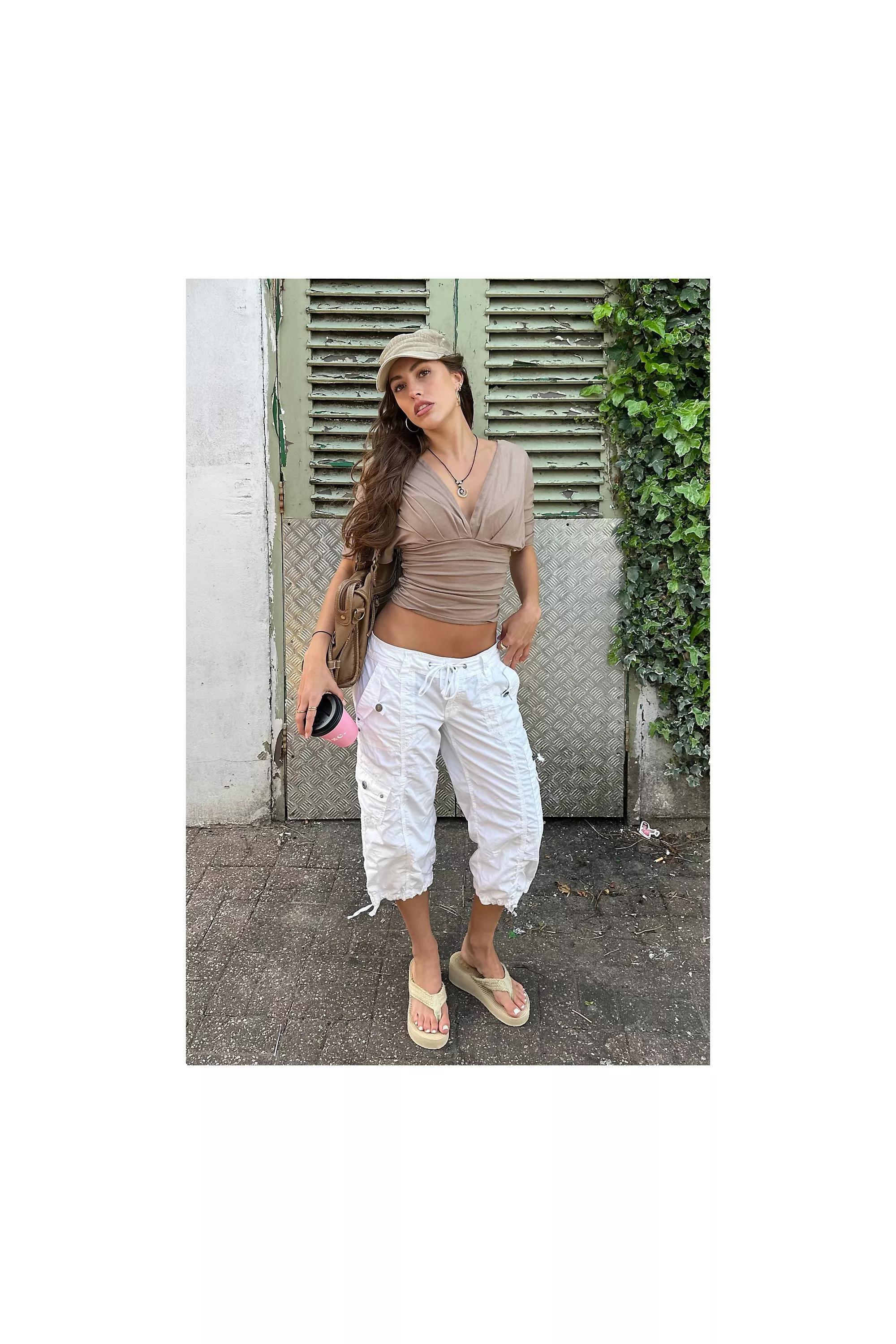 White Bdg Cleo Capri Trousers, WHT, medium
