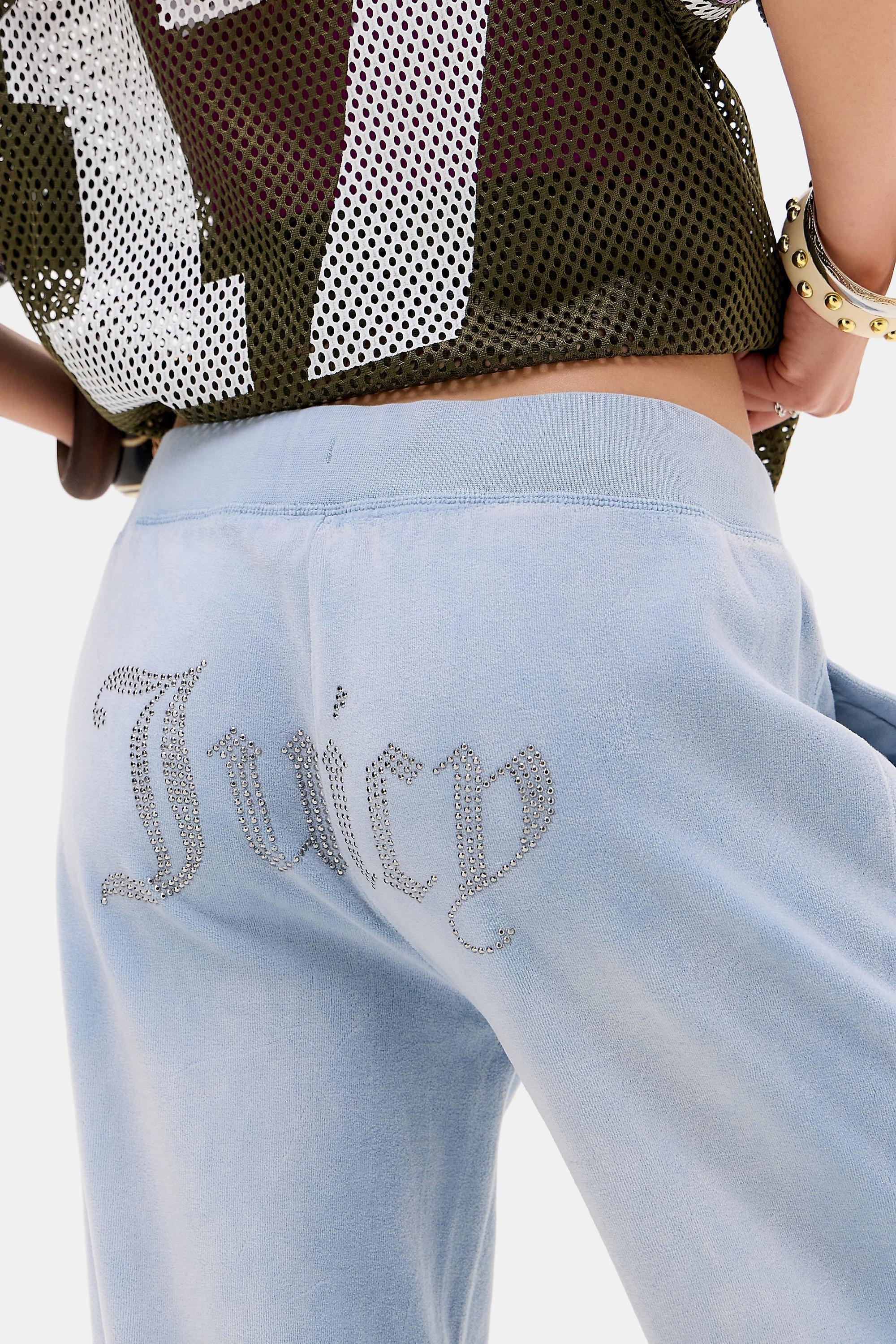 Blue Juicy Couture Uo Exclusive Blue Velour Track Pants, BLUE, large image number 2