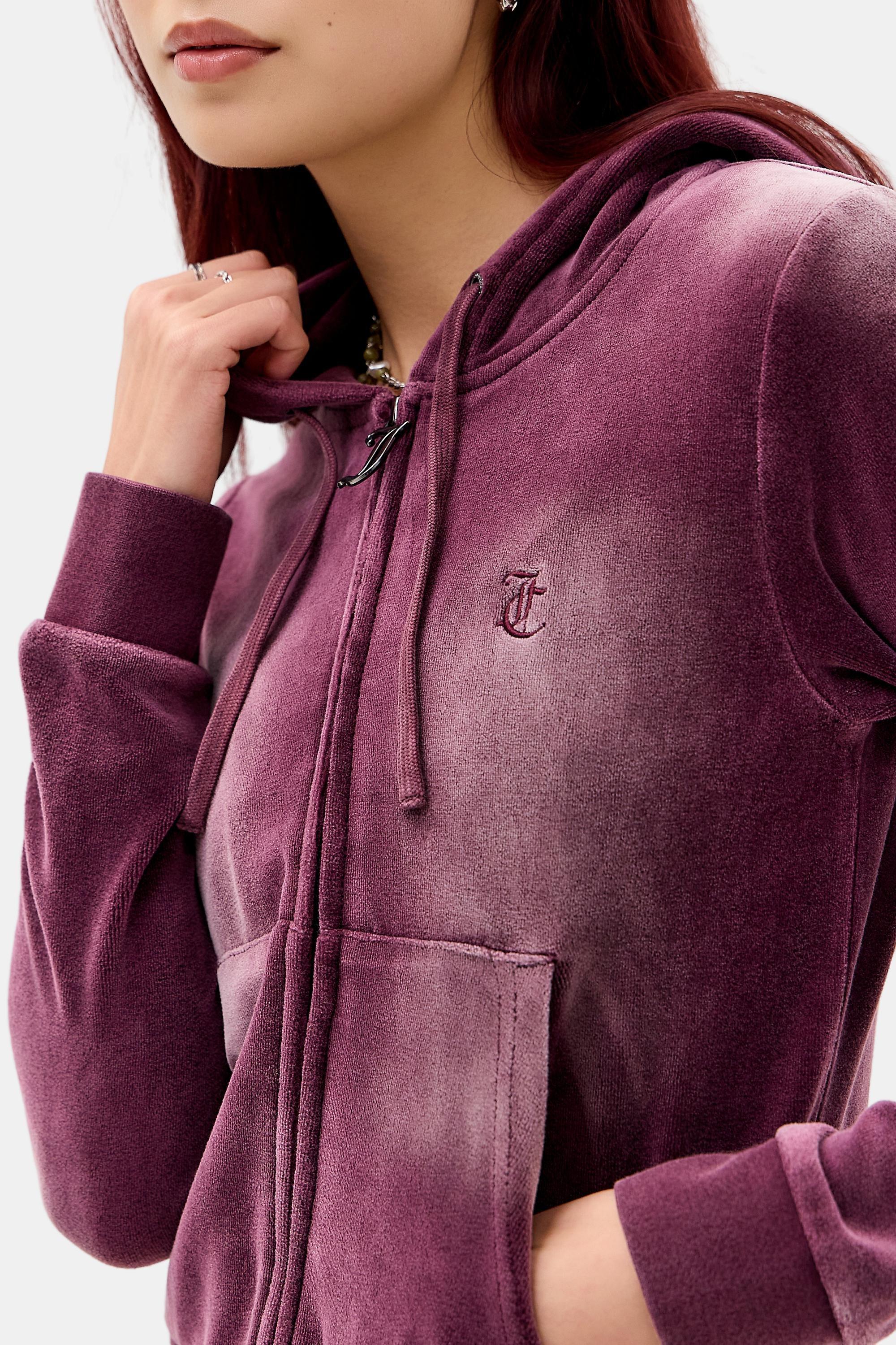 Red Jc Uoex Washed Velour Win, WINE, large image number 2