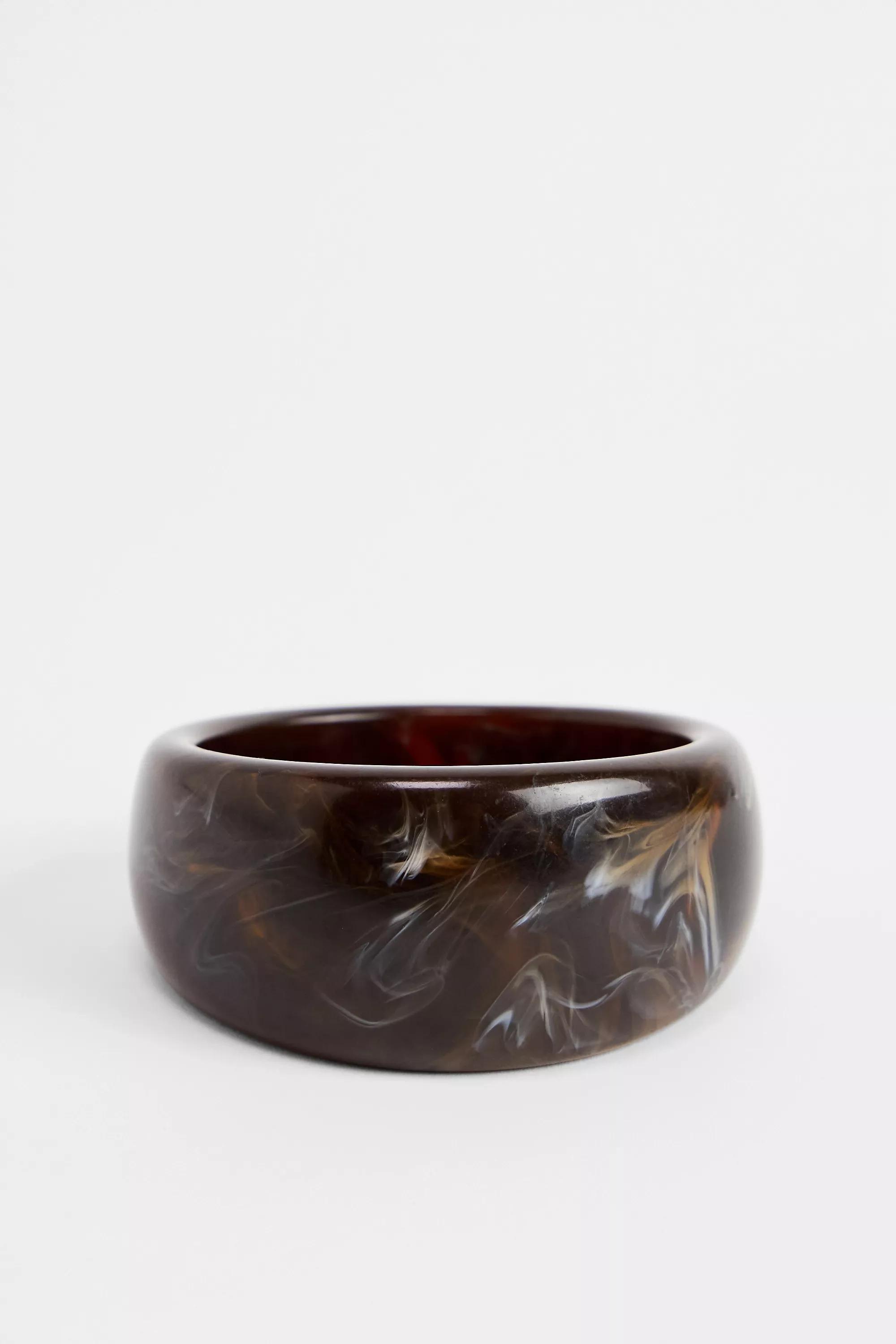 Brown Silence + Noise Resin Bangle, BRN, medium