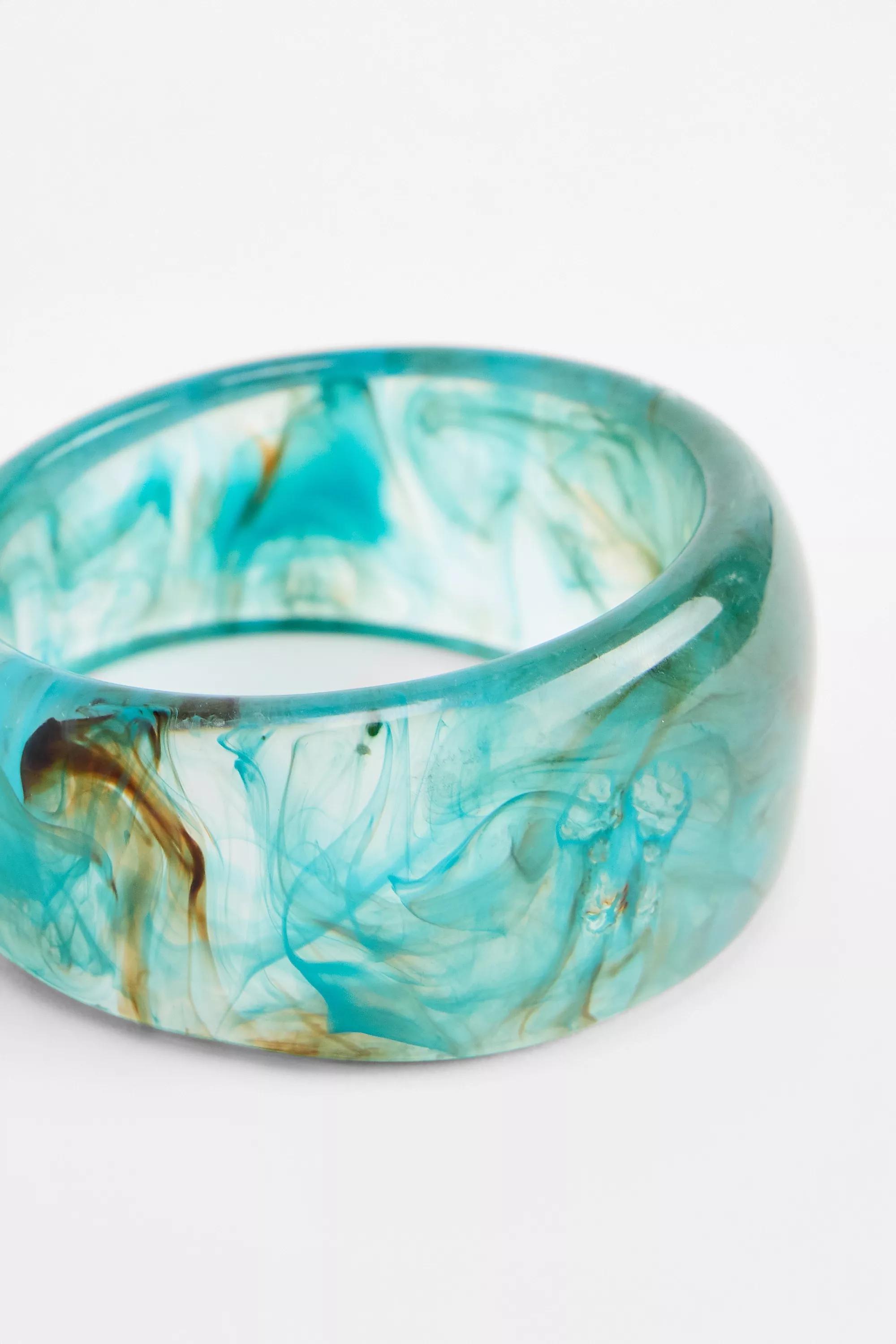 Blue Silence + Noise Resin Bangle, BLUE, large image number 1