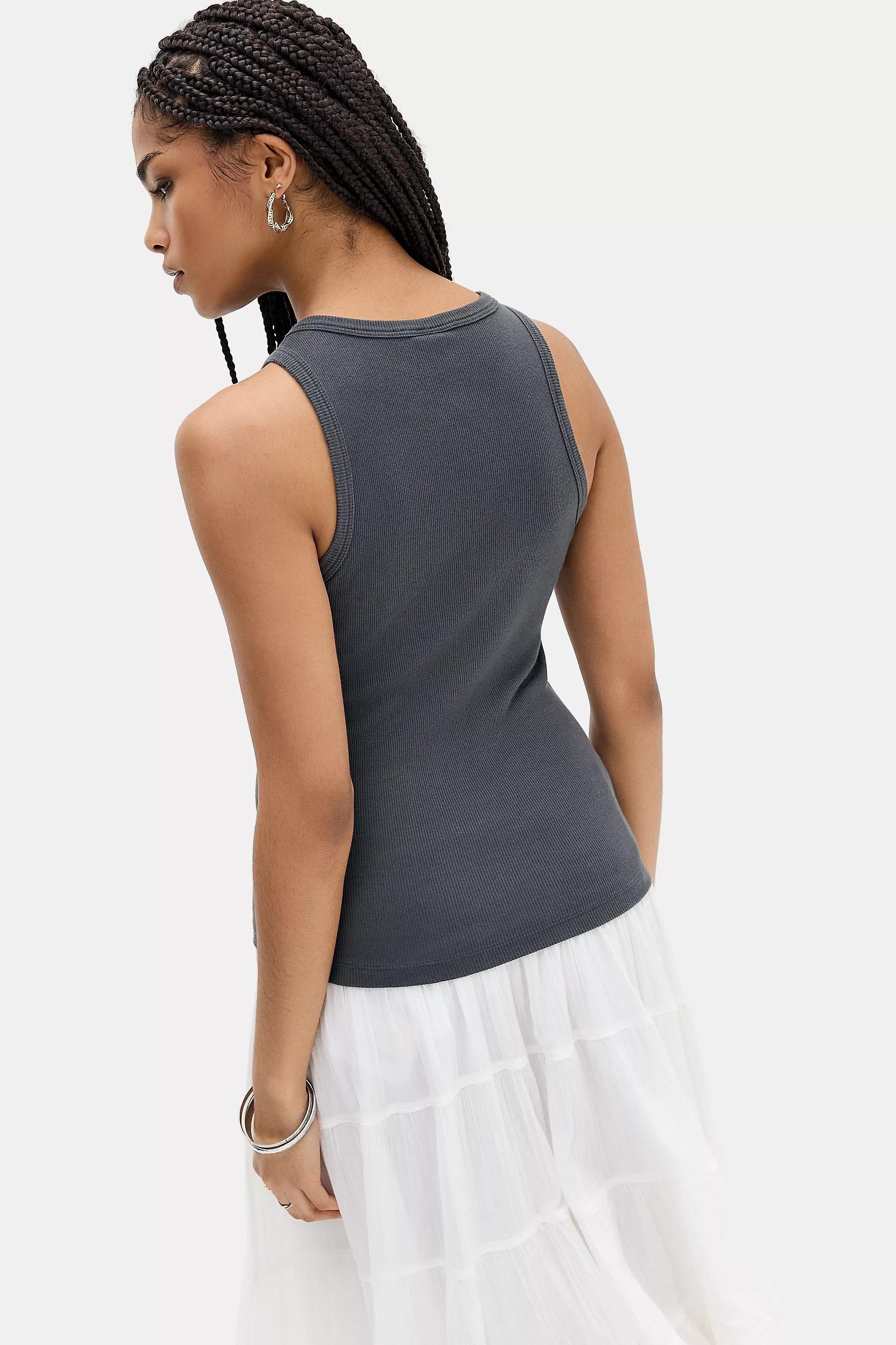 Black Silence + Noise Restless Grunge Tank Top, BLK, large image number 3