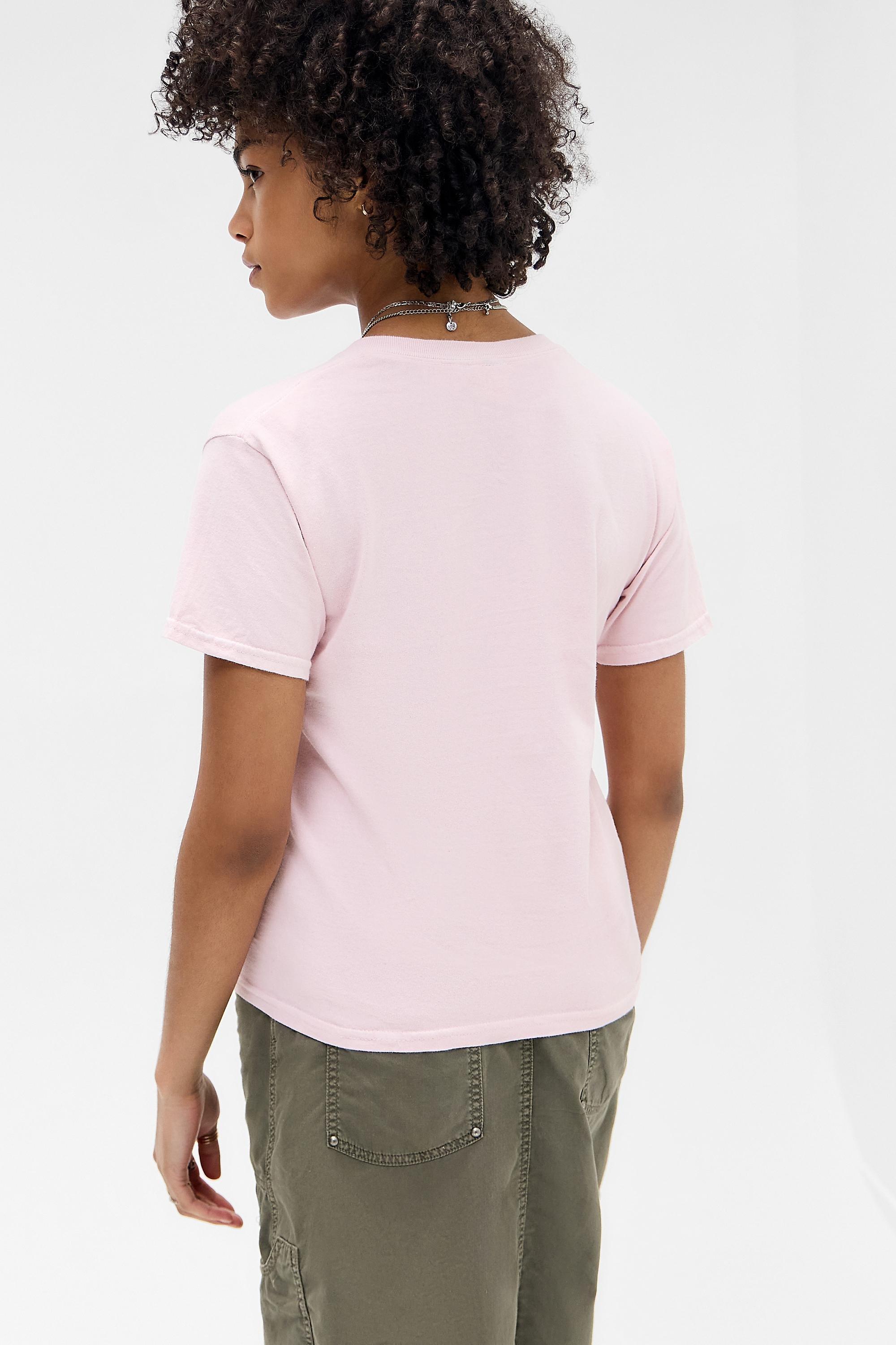 Pink Uo Italian Relaxed T-Shirt, PINK, large image number 4