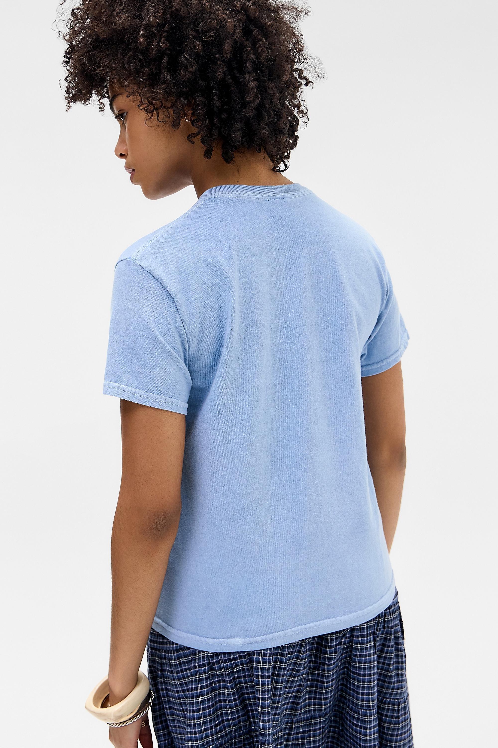 Blue Uo Feeline Fine Relaxed T-Shirt, BLUE, large image number 3