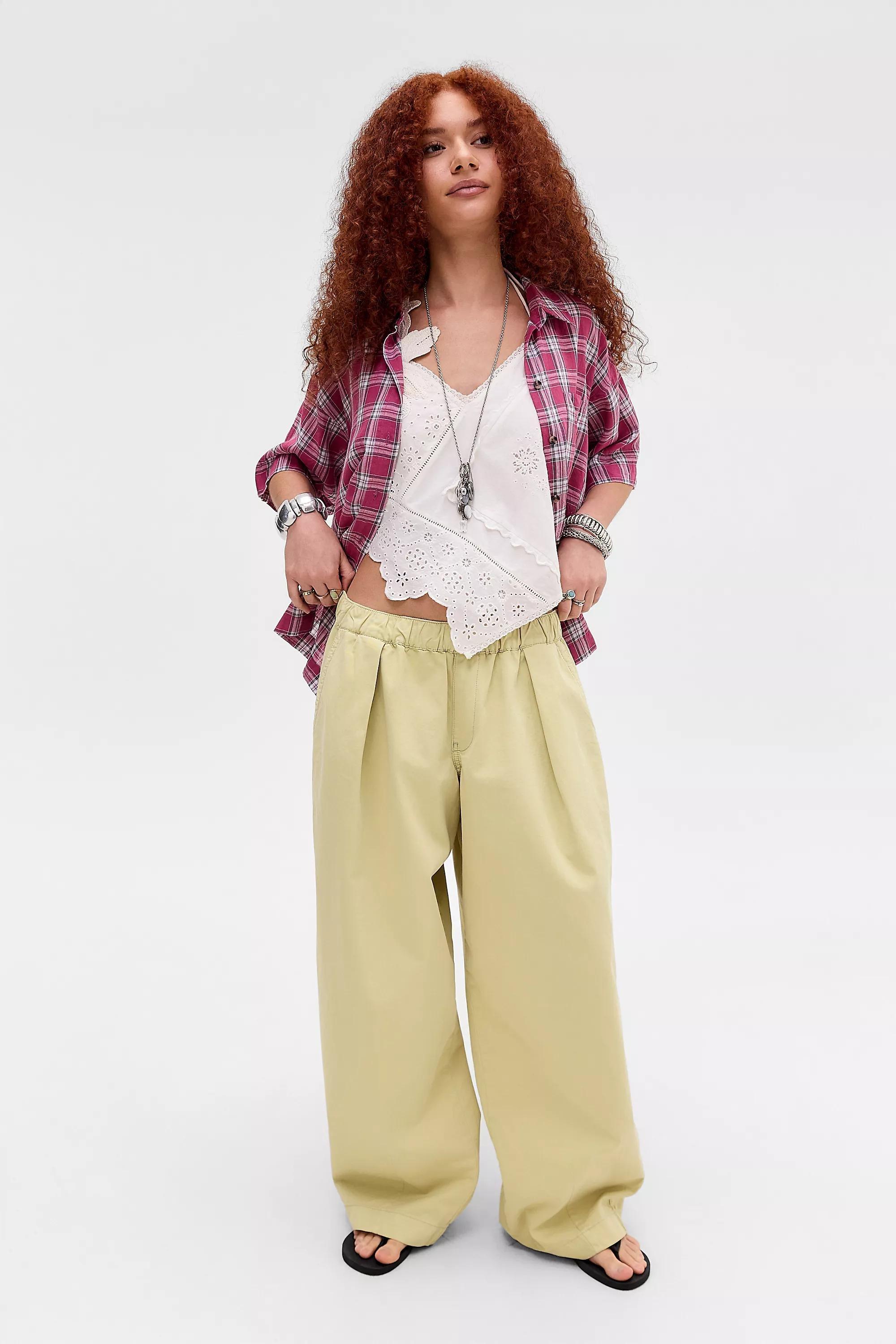 Yellow Bdg Bobbi Baggy Cocoon Trousers, A301_0272, large image number 1
