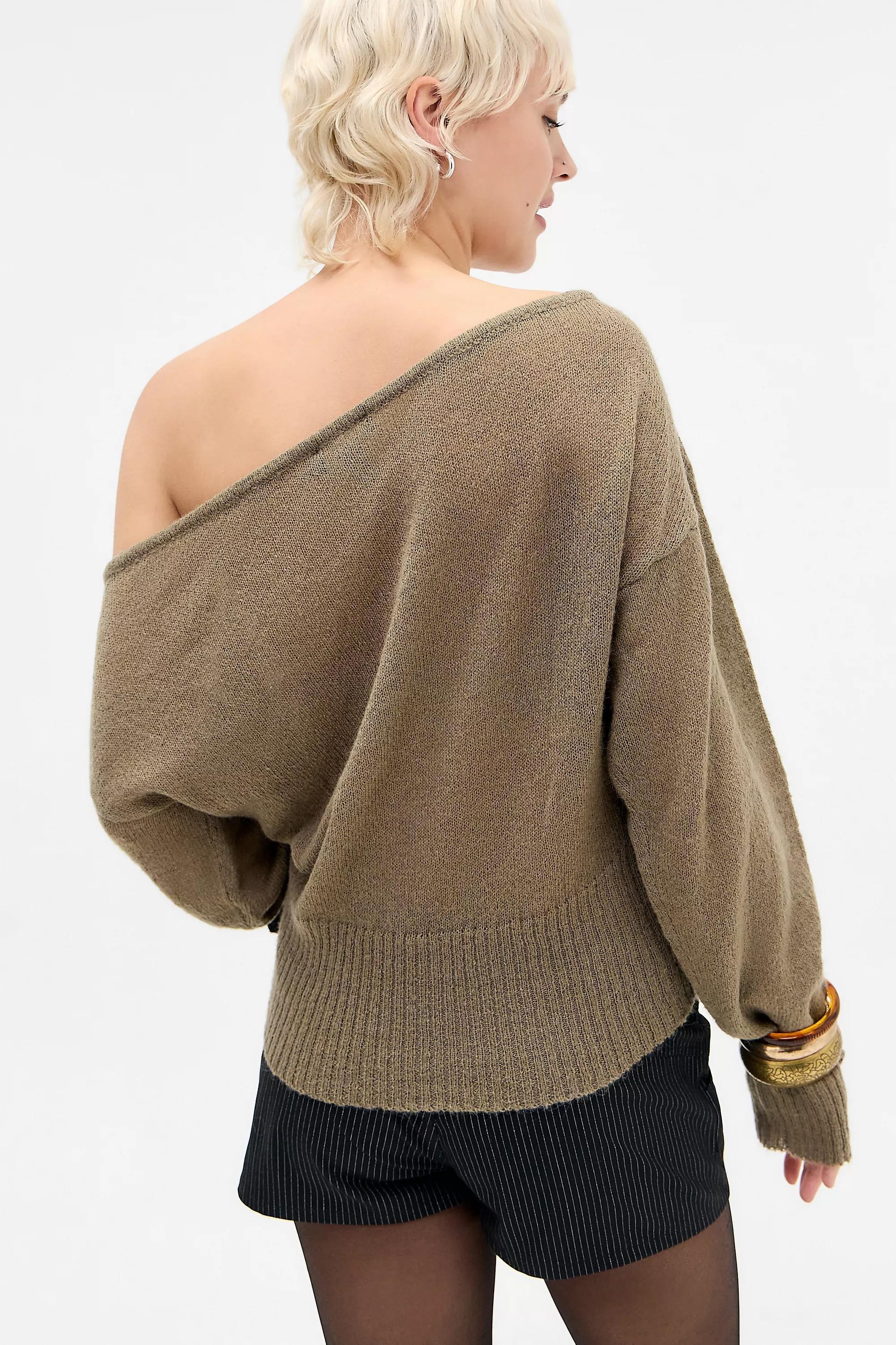 Khaki Motel Khaki Suena Knit Jumper, KHAKI, large image number 3