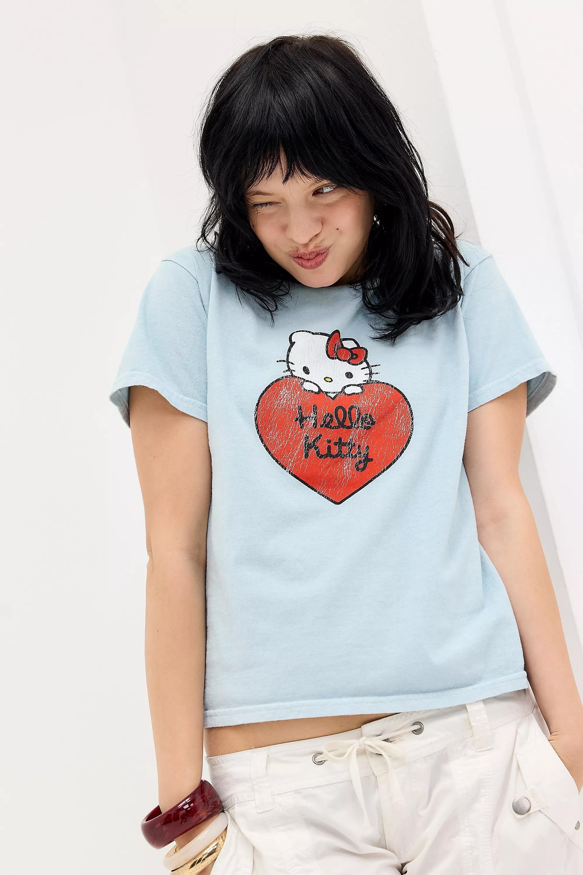Blue Uo Hello Kitty Relaxed T-Shirt, BLUE, large image number 0