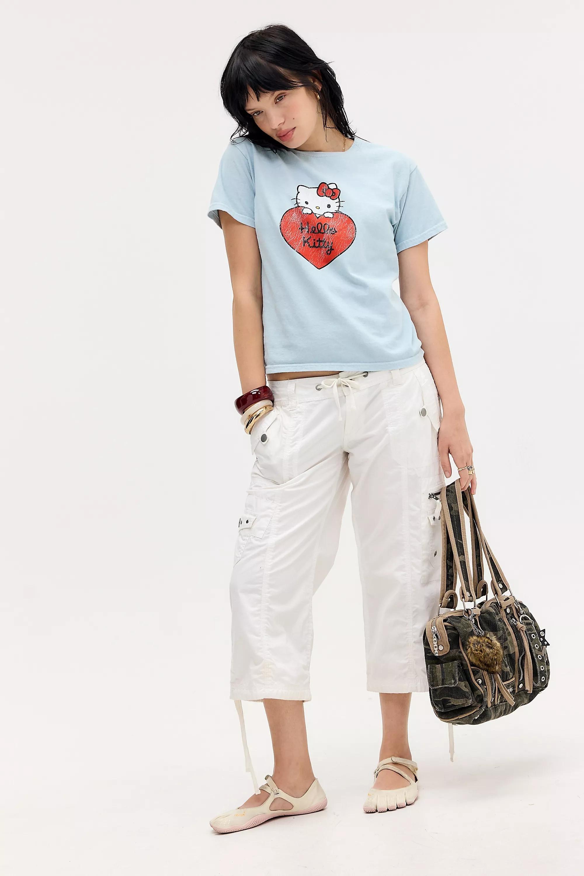 Blue Uo Hello Kitty Relaxed T-Shirt, BLUE, medium