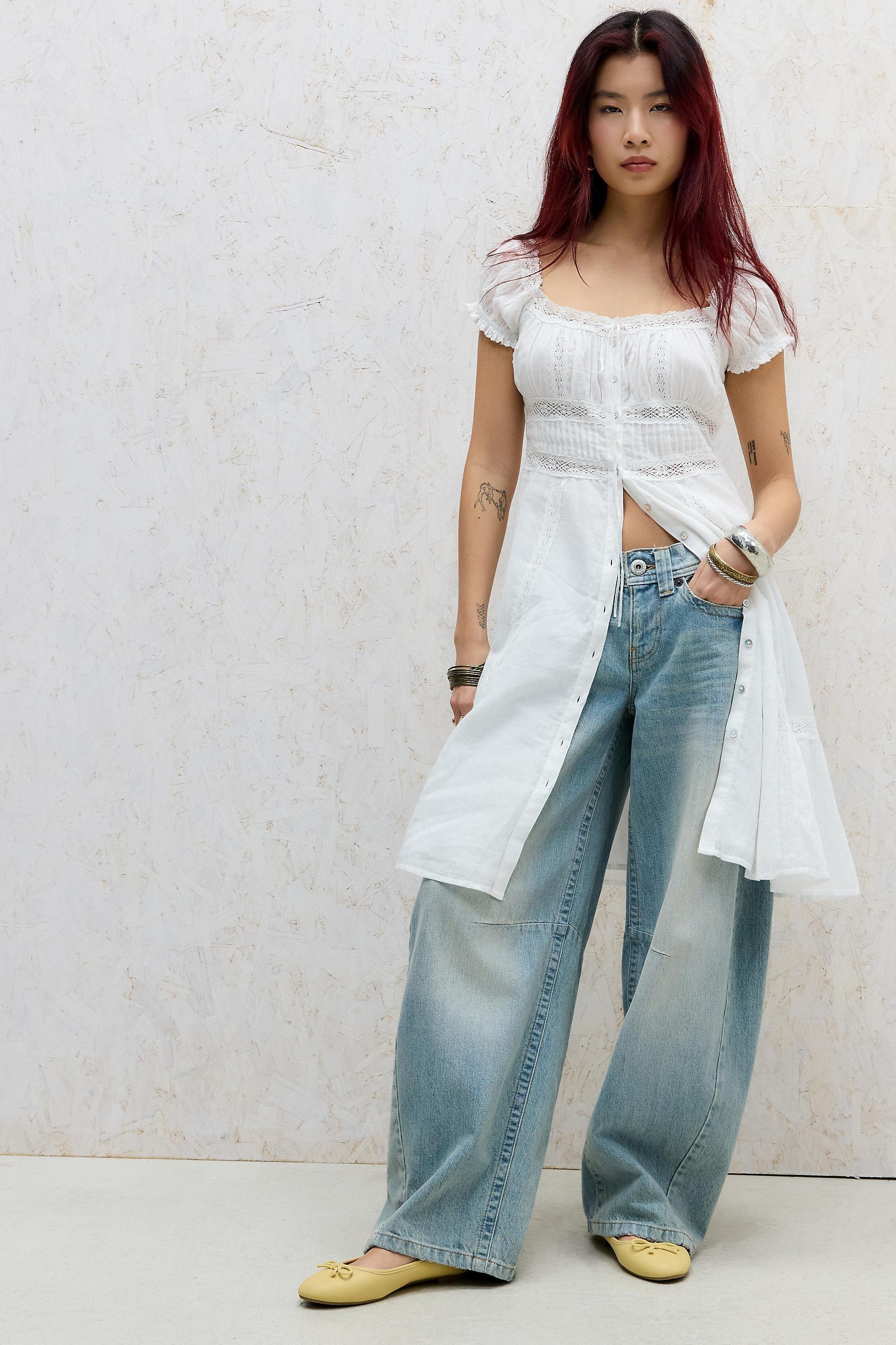 White Kimchi Blue Faye Awkward Prairie Dress, WHT, large image number 2