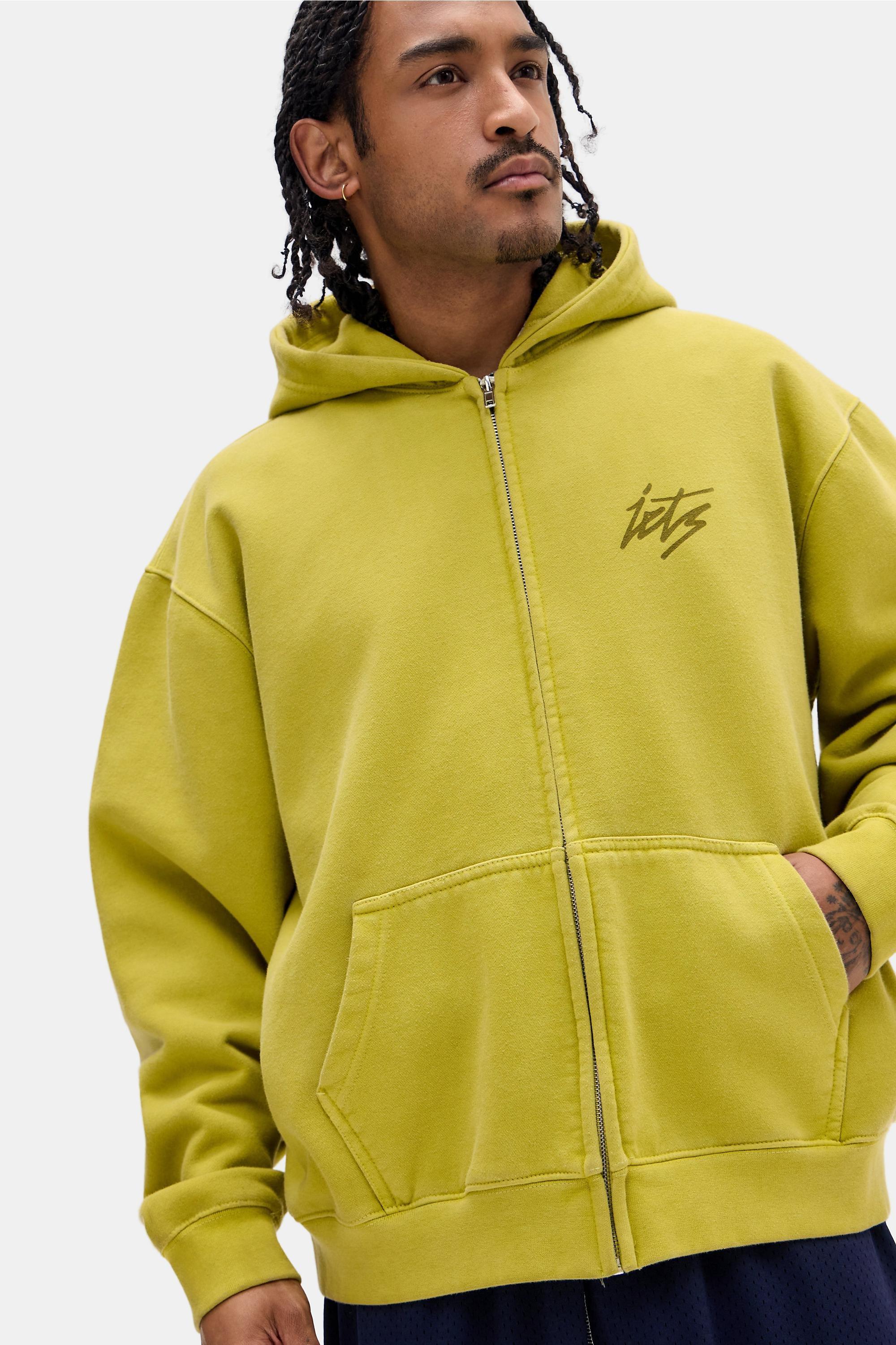 Yellow iets frans... Lime Script Zip-Through Hoodie, LIM, medium
