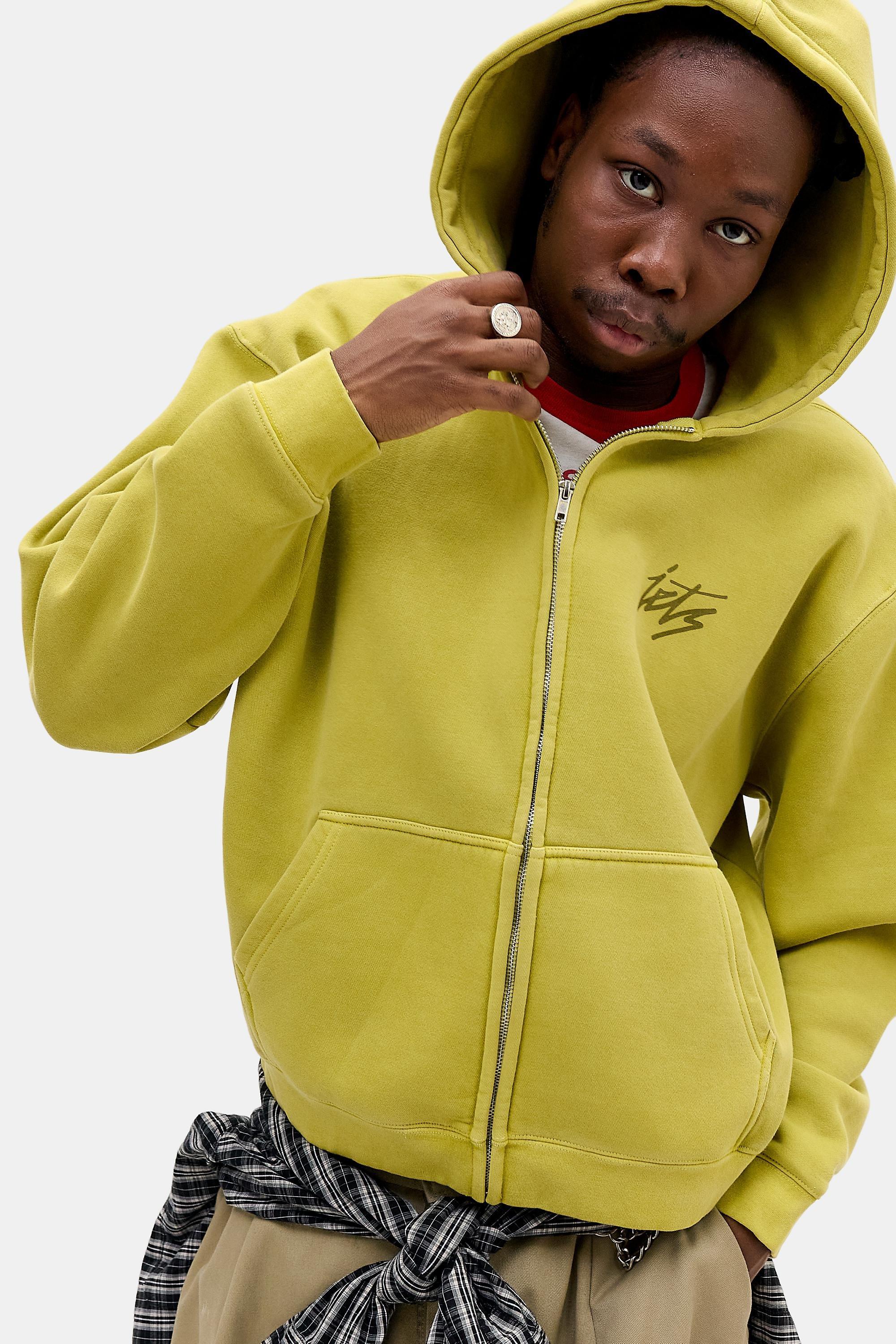 Yellow iets frans... Lime Script Zip-Through Hoodie, LIM, large image number 4