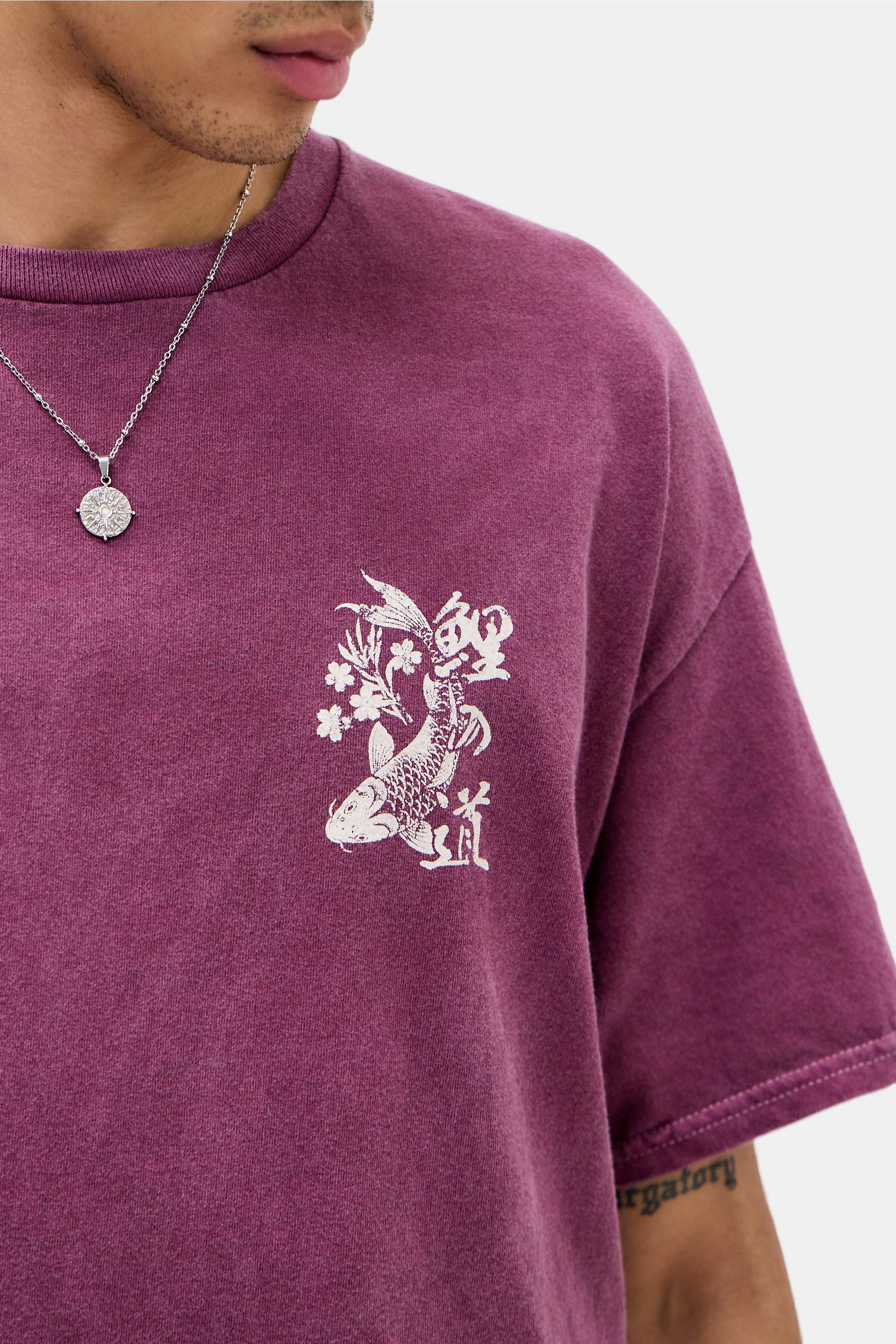Wine Uo Printed T-Shirt, WINE, large image number 3